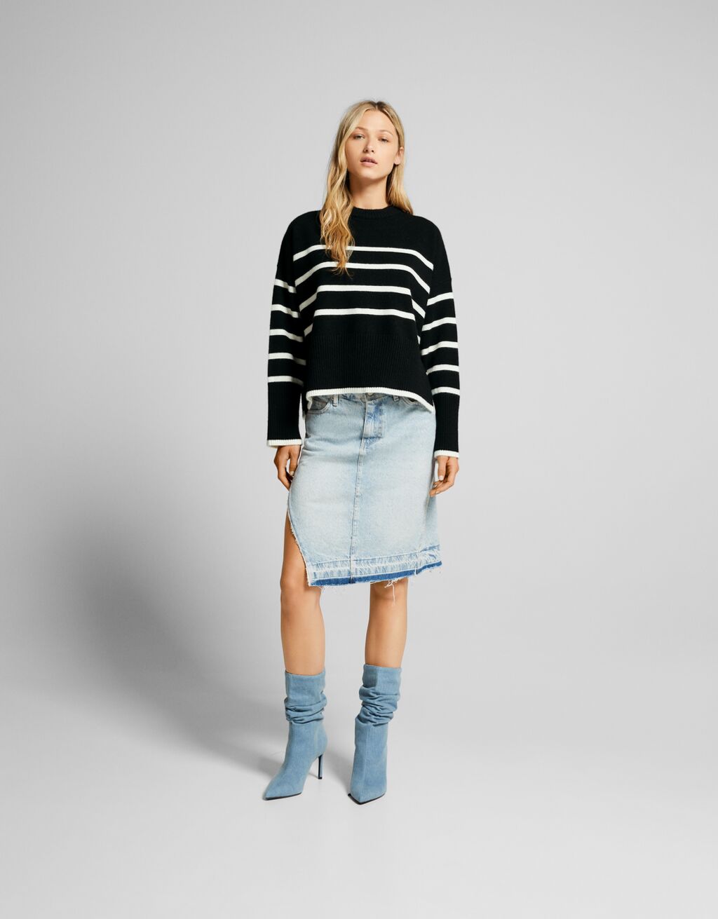 Pull col rond-Noir-3