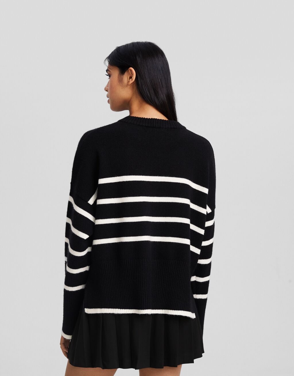 Pull col rond-Noir-1