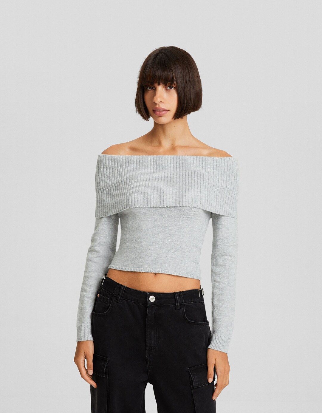 Maglia con scollo bardot