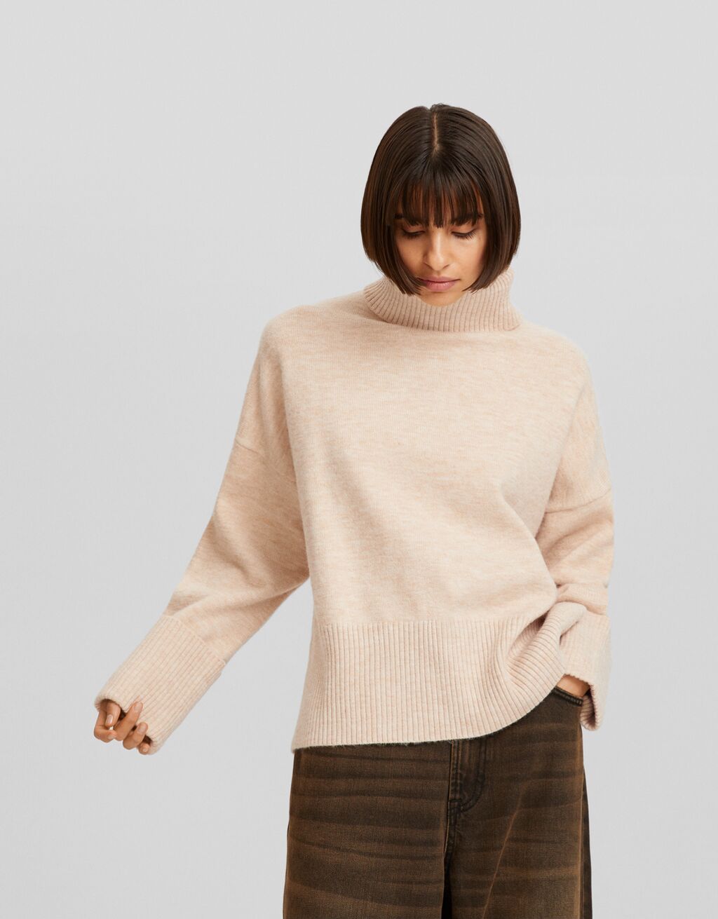 Rollkragenpullover damen bershka clearance