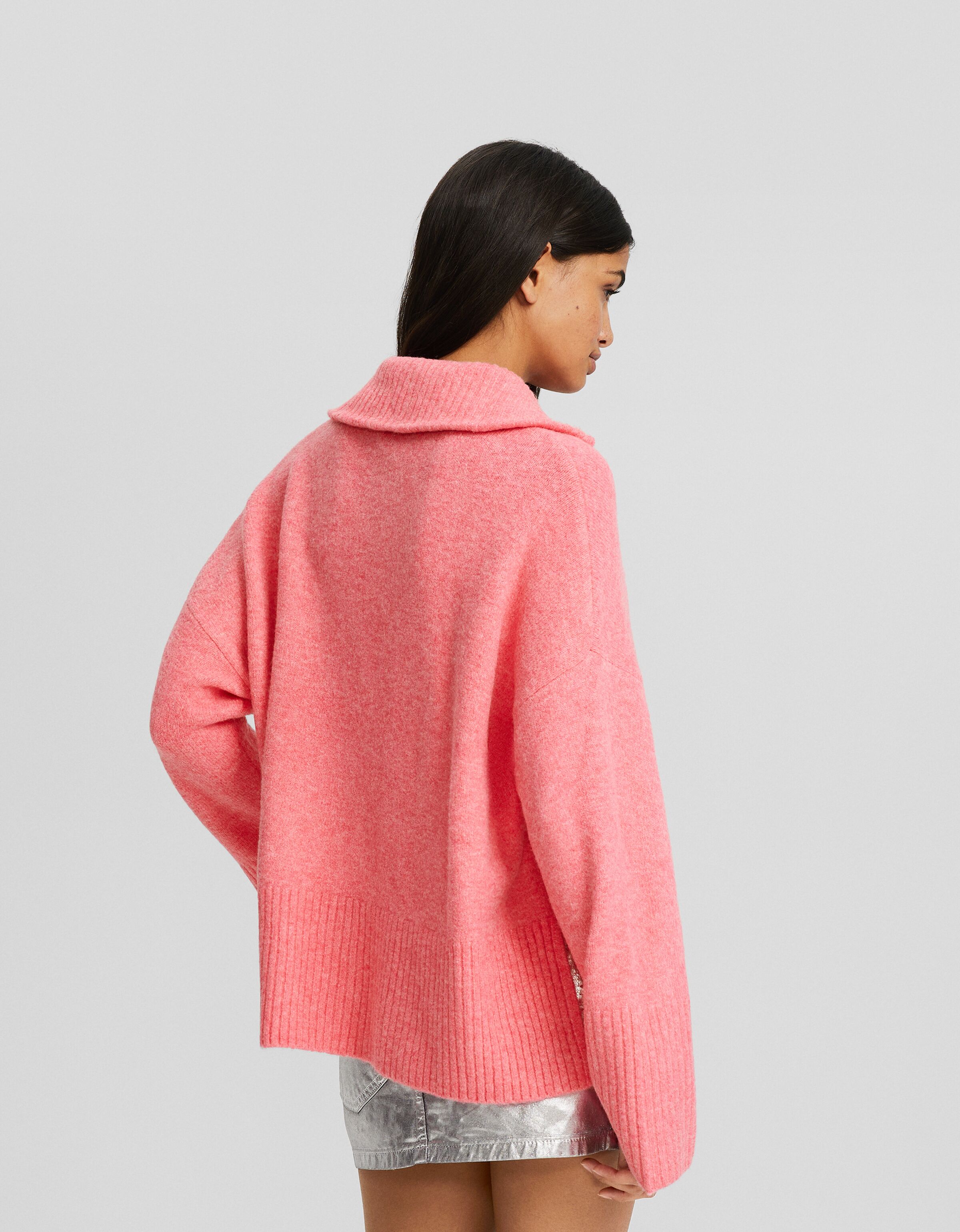 Bershka high clearance neck oversized sweater