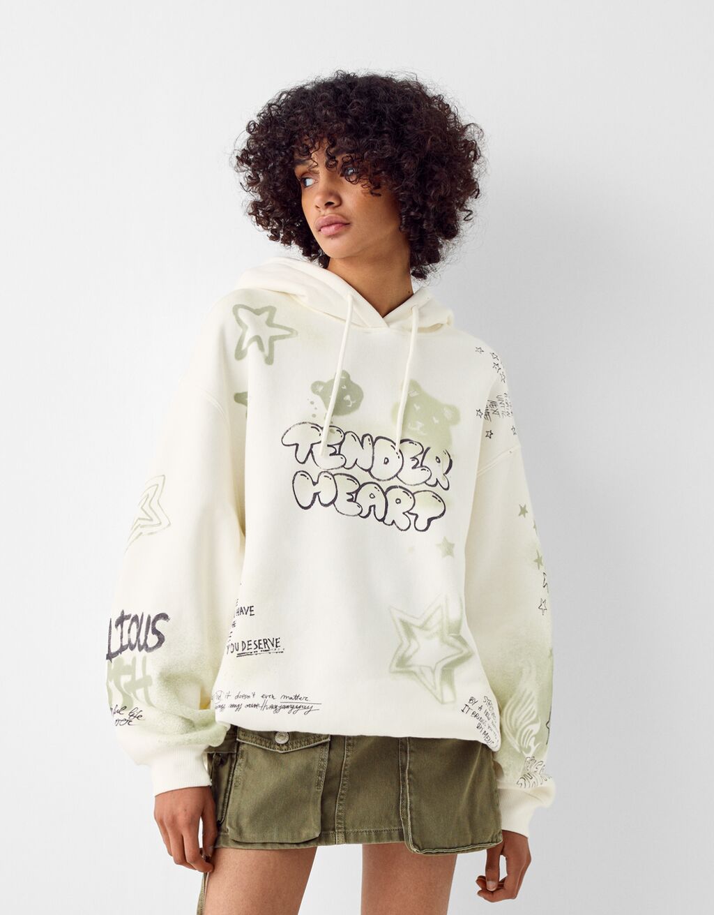 Bershka mickey hoodie discount
