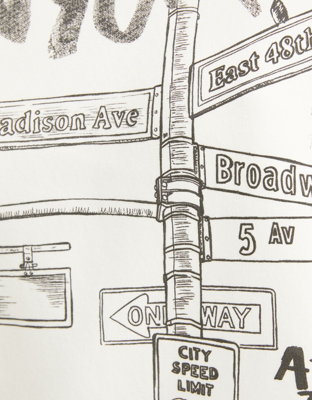 هودي قياس كبير بطبعةNew York-أبيض-5