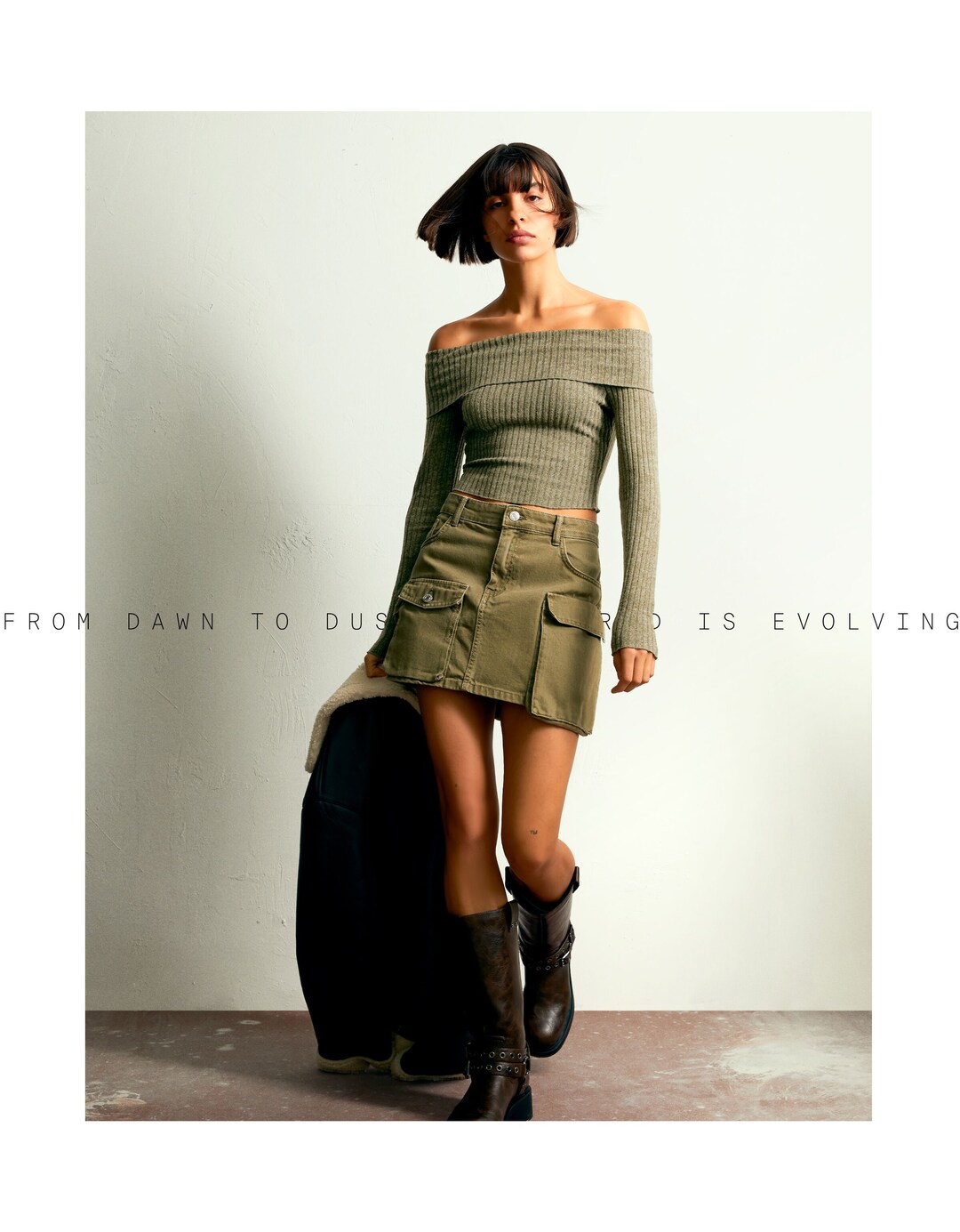 Jersey bardot rib