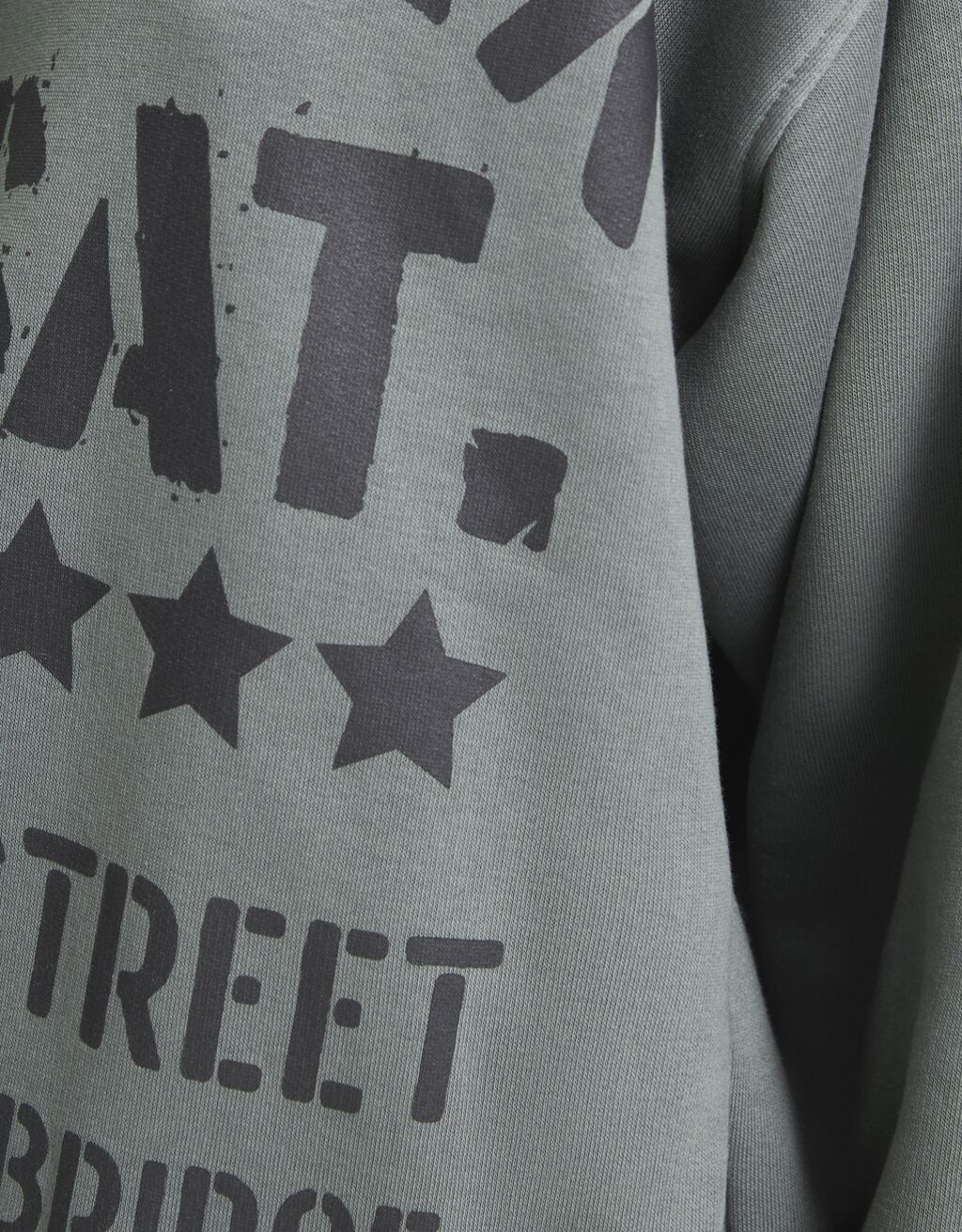 Sweat capuche imprimé-Kaki-6