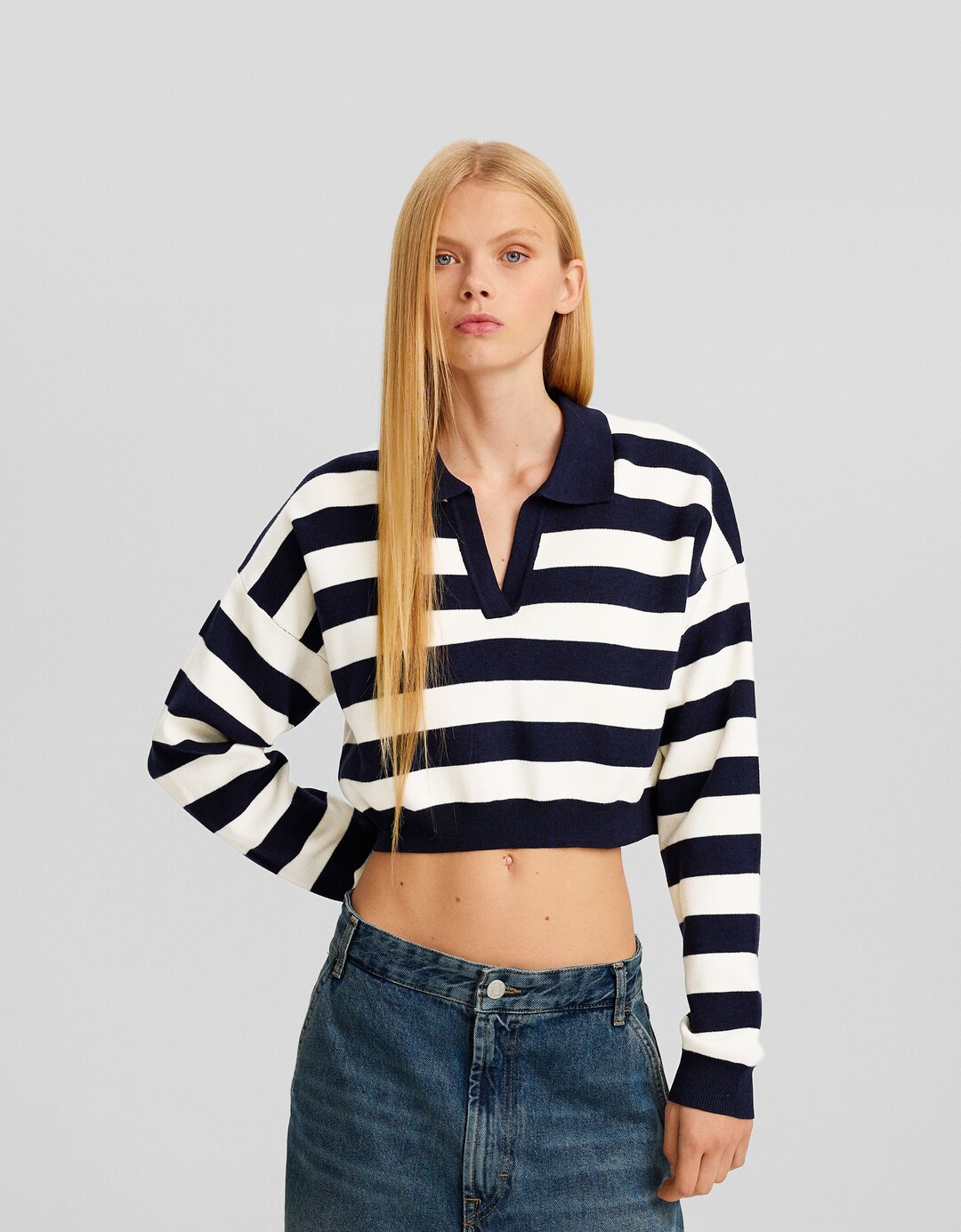 Jersey cuello polo rayas