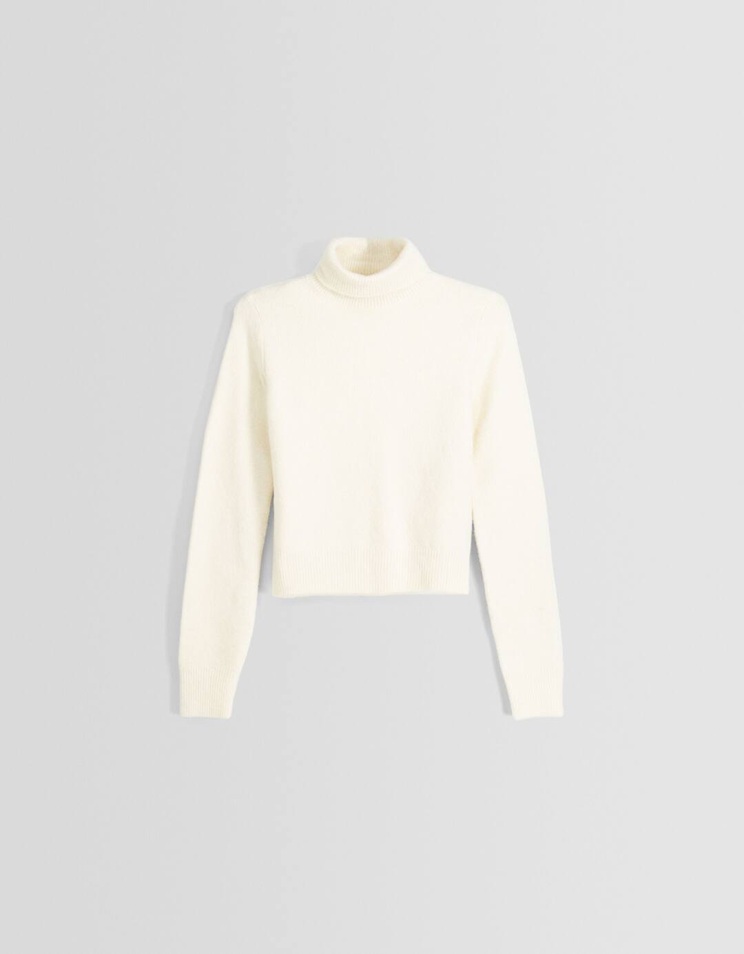 Raised neck jumper