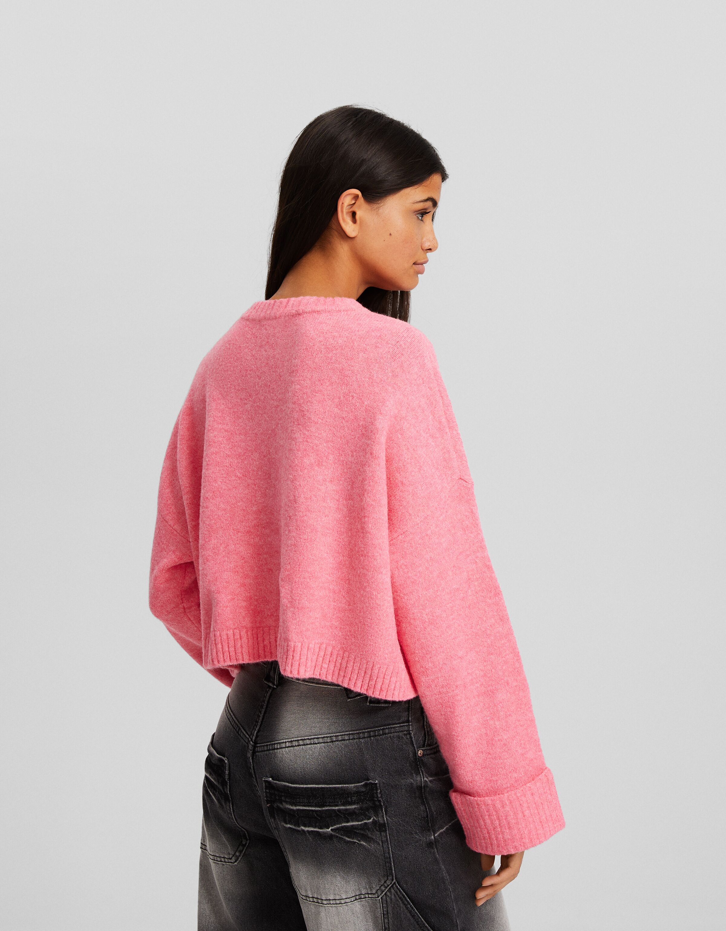 Bershka pink outlet jumper