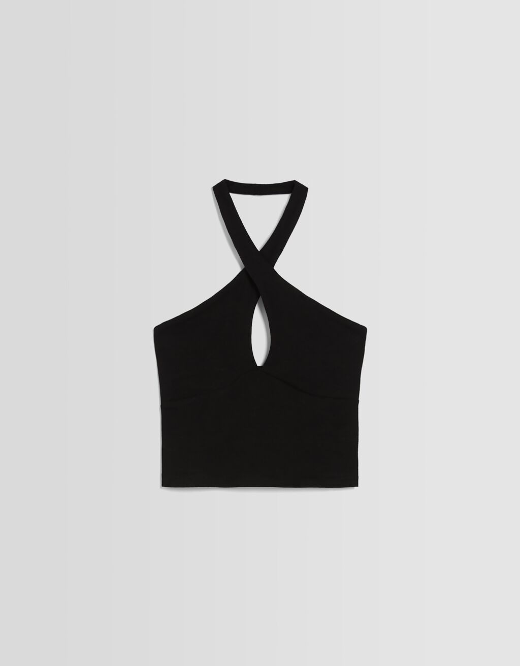 Top bretelles croisées-Noir-4