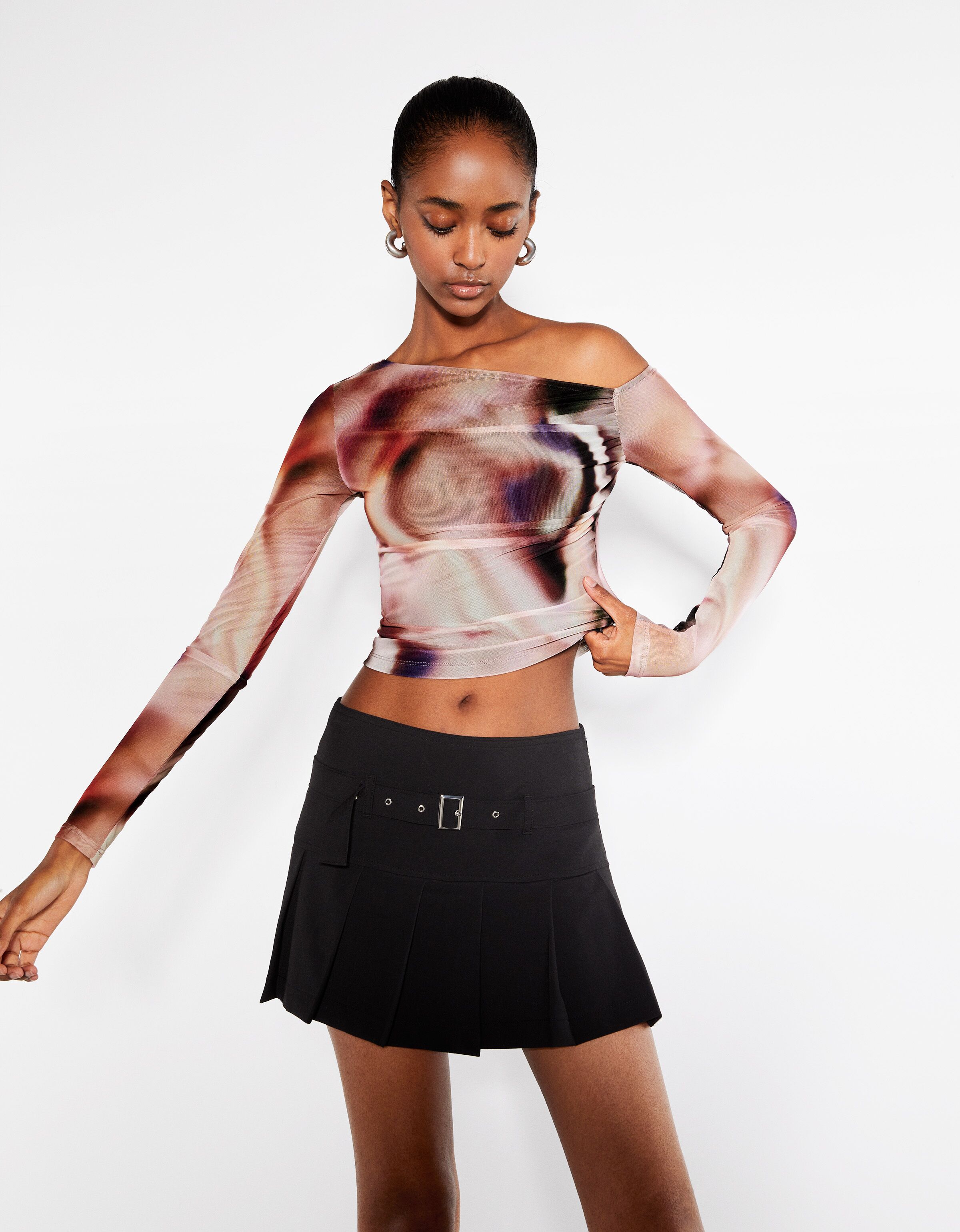 Maglia tulle manica lunga deals
