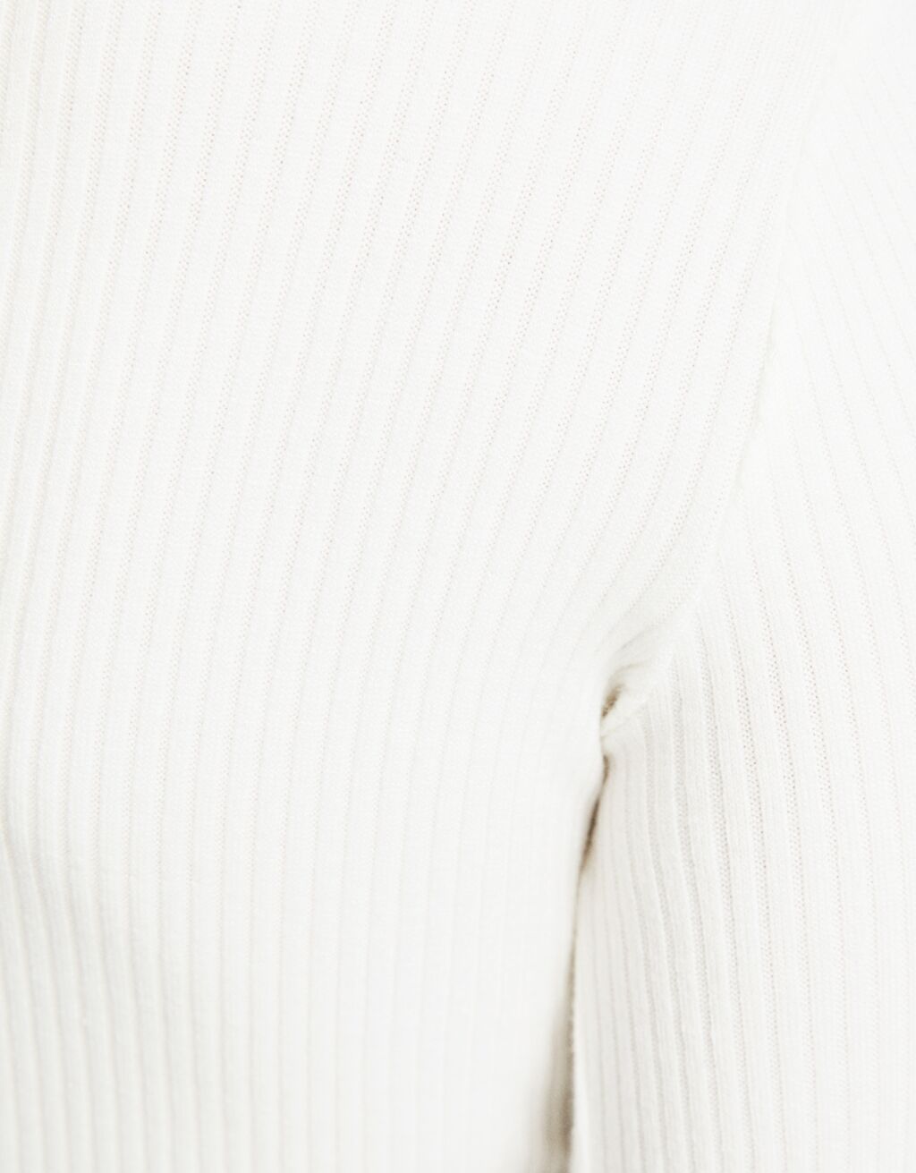 Pull en à col montant-Écru-5