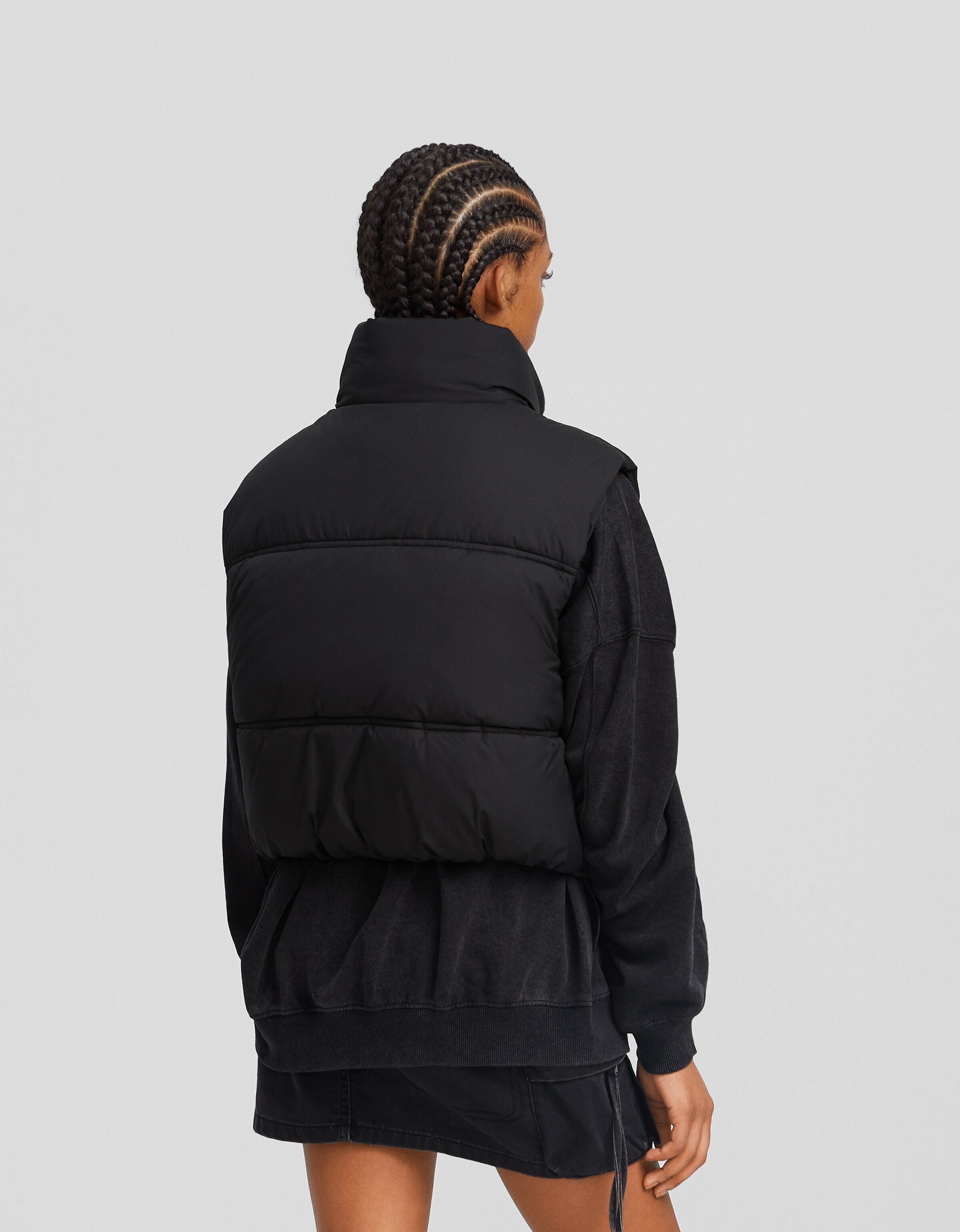 Gilet sans manches cropped technique Nouveaut s BSK Teen Bershka