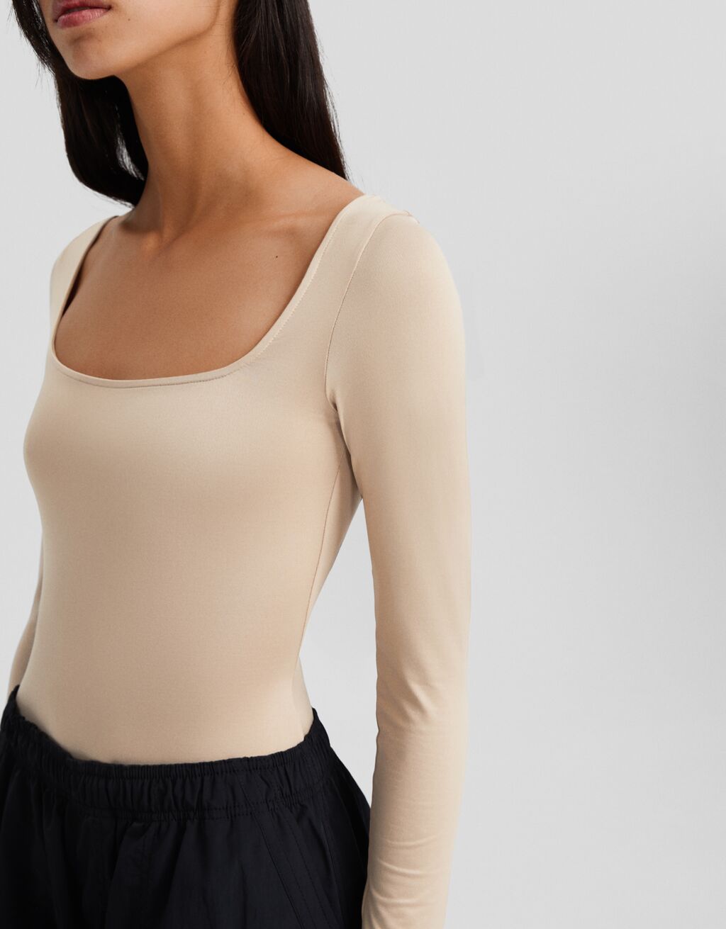 Body à manches longues-Camel-2