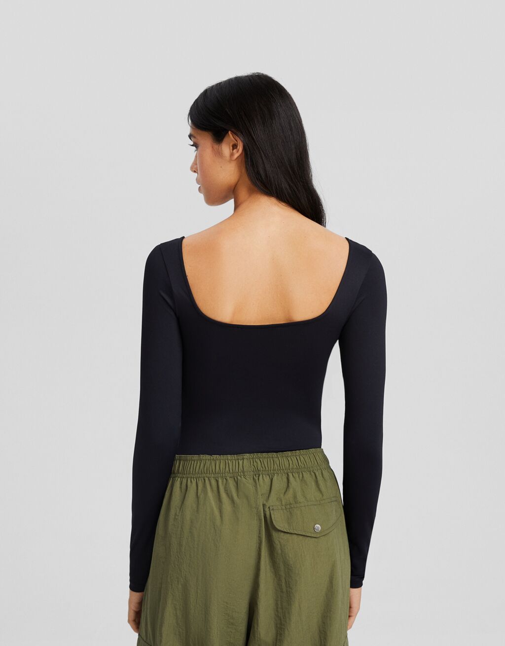 Body manga larga bershka store