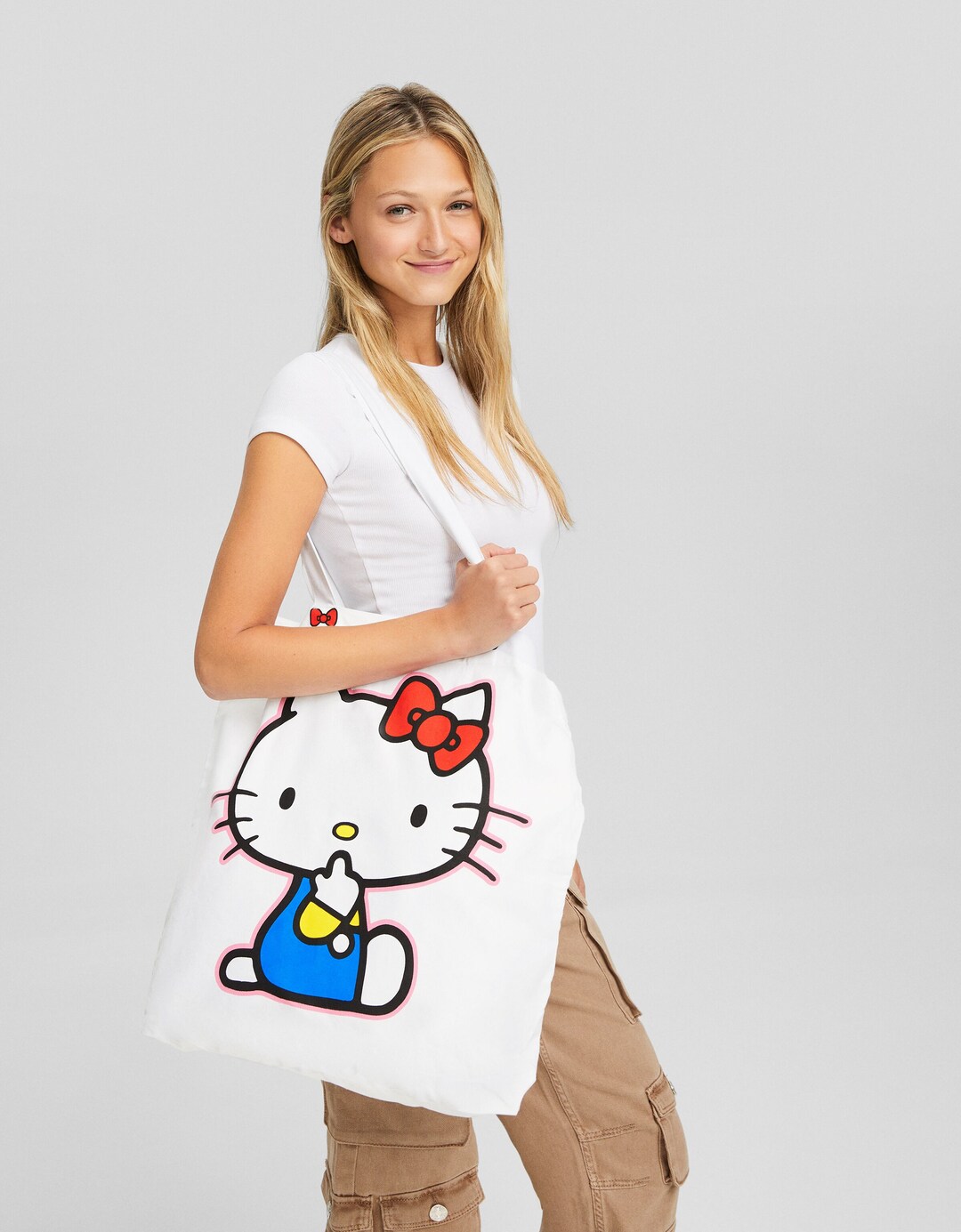 Чанта тип пазарска с щампа Hello Kitty