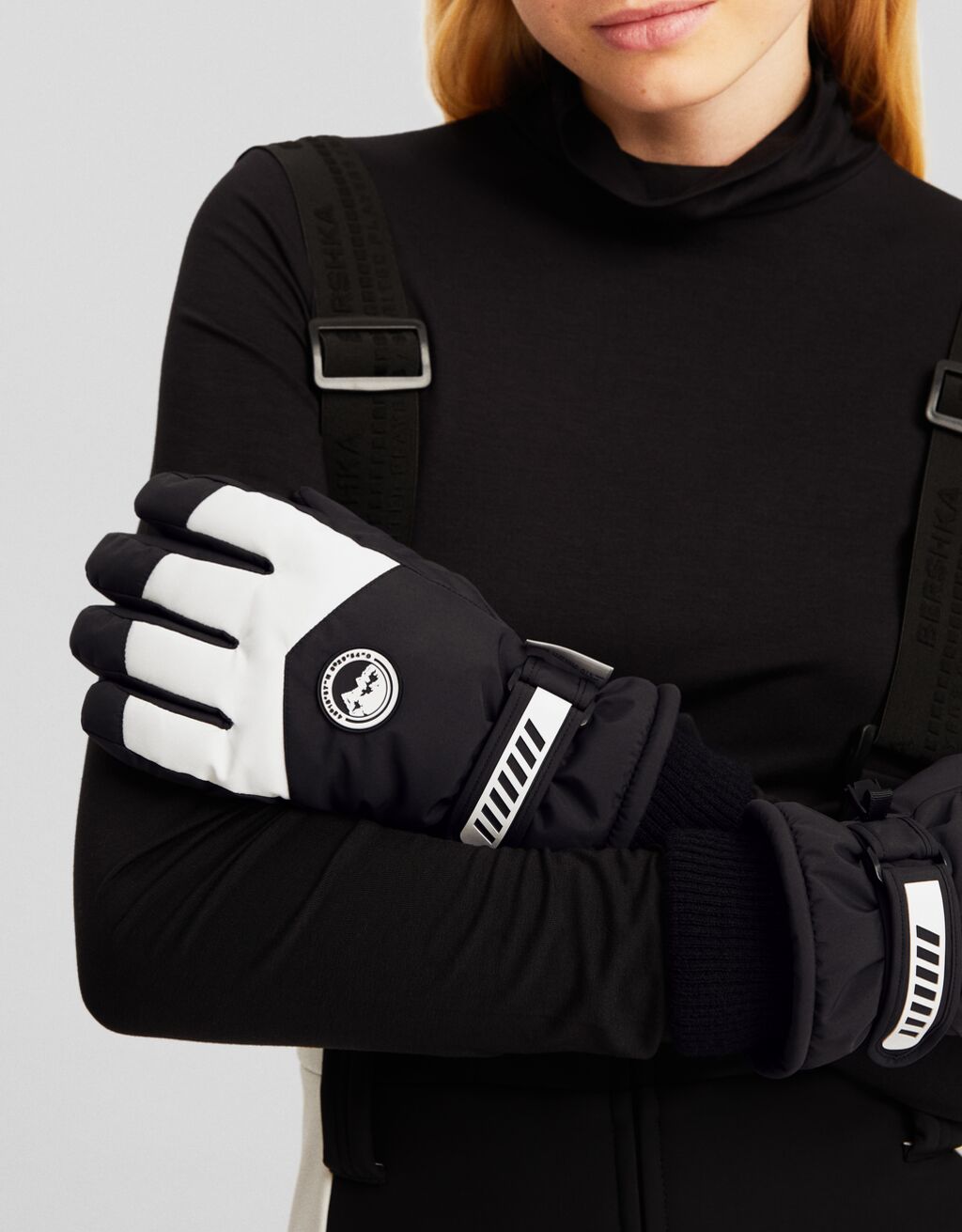 Luvas técnicas ajustáveis Ski Collection-Preto-1