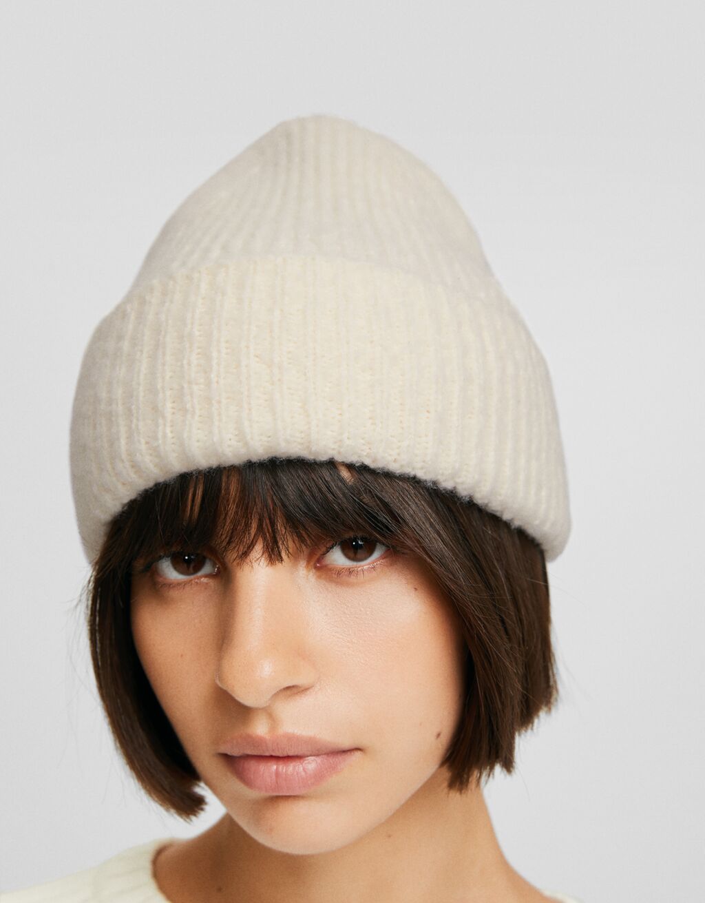 Bonnet basique-Écru-1