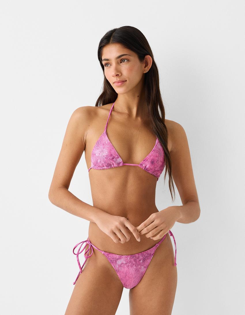 طقم بكيني بترتر-زهري-1