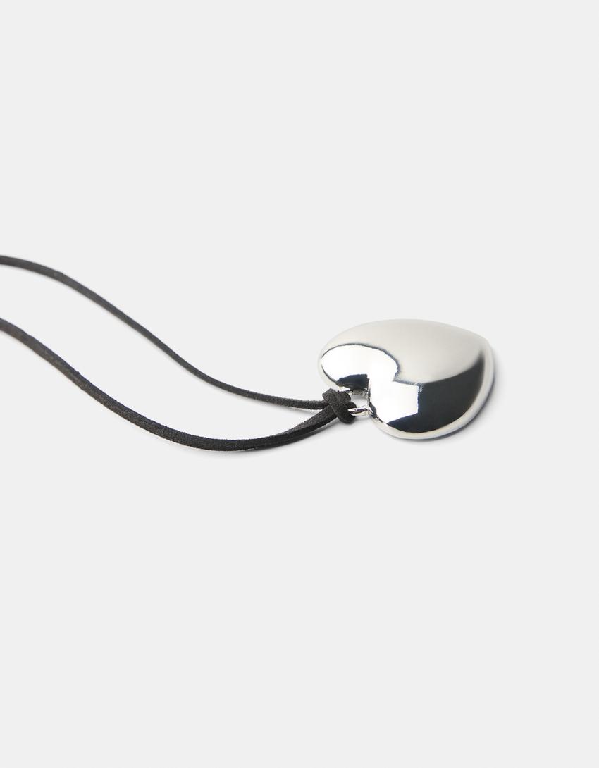 Collier corde cœur-Argent-2