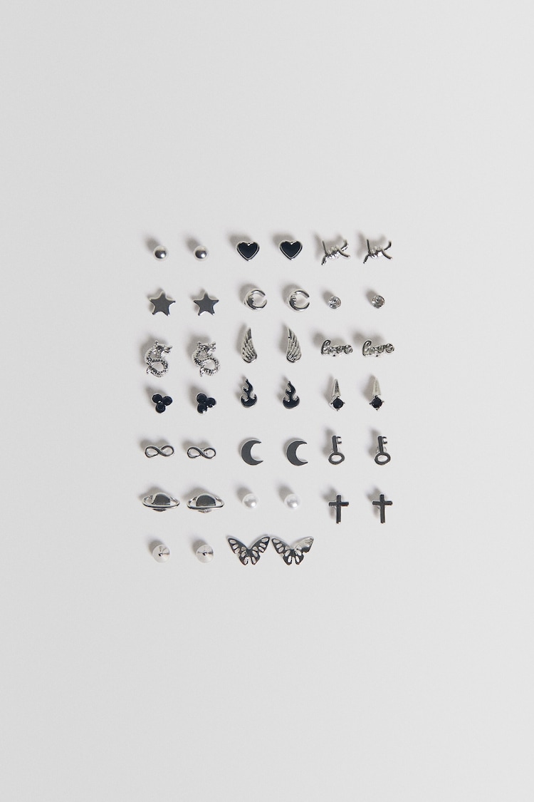 20er-Set Ohrringe mit Emaille