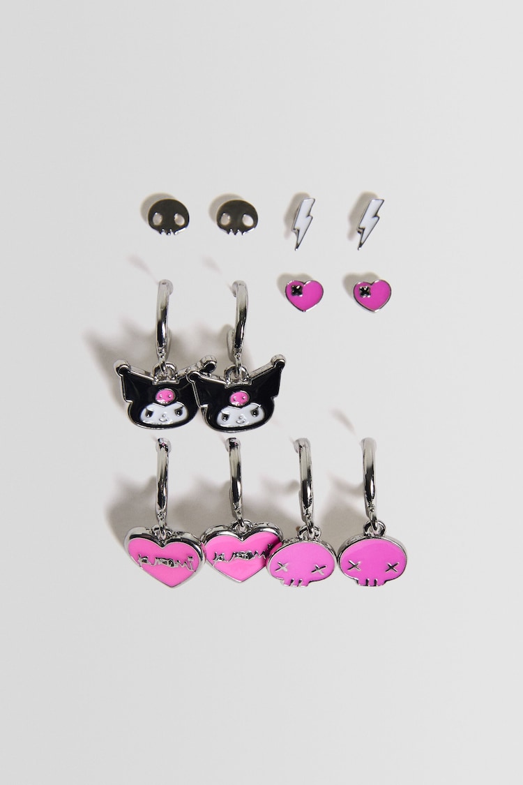 Set of 6 Kuromi earrings
