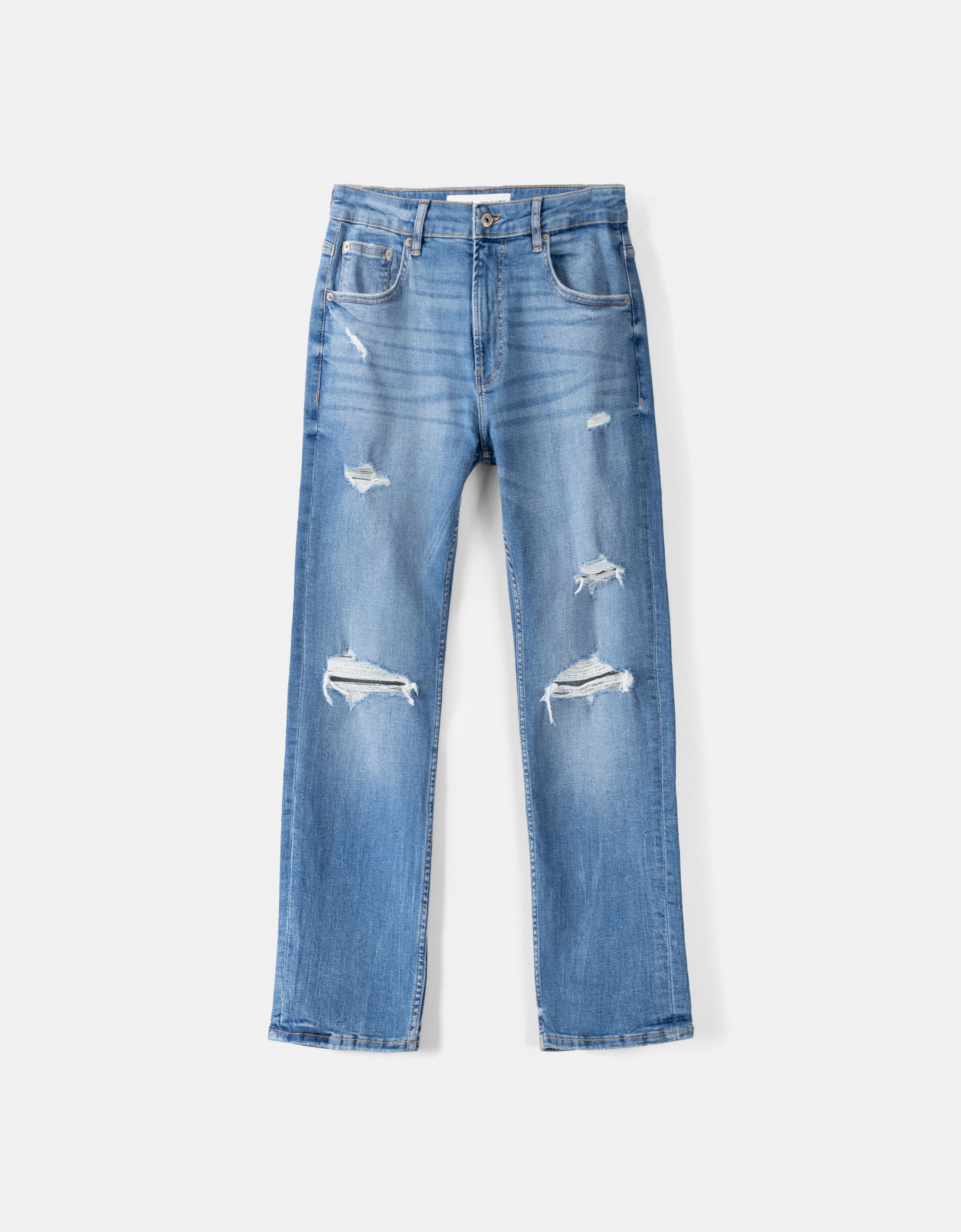 Vaqueros rotos hombre bershka hot sale