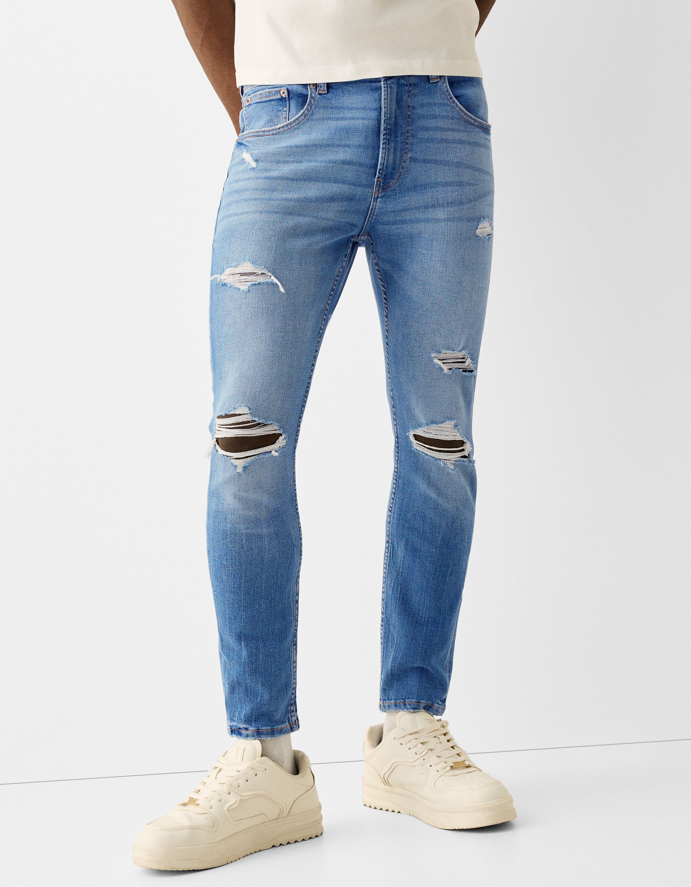 Bershka Women's US Size 14 Medium Wash Denim Mom Slim Jeans NWT | eBay