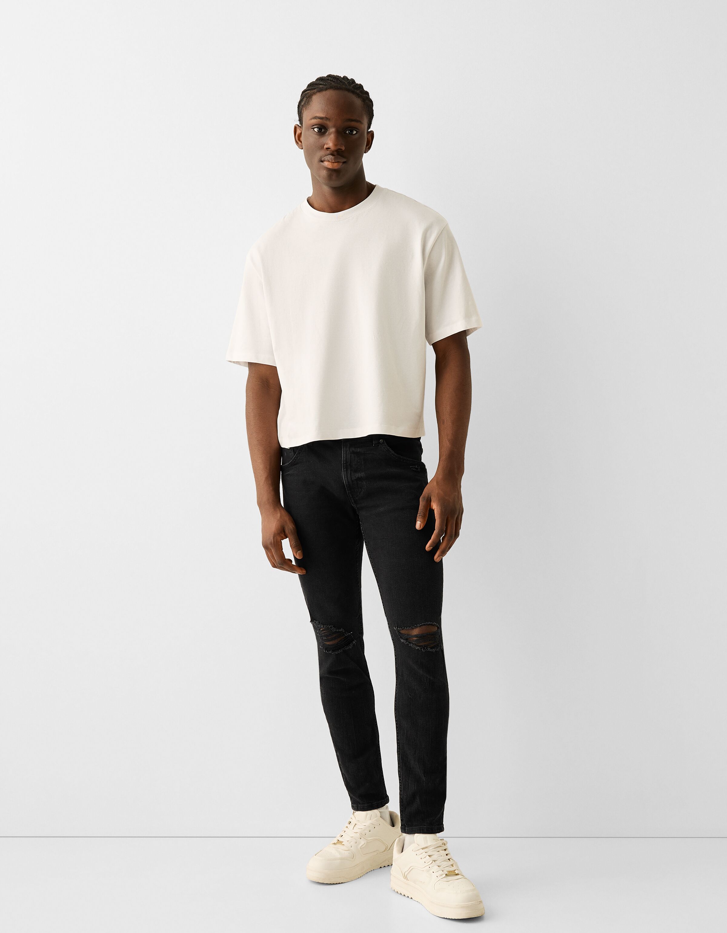 Ripped skinny jeans Jeans Men Bershka