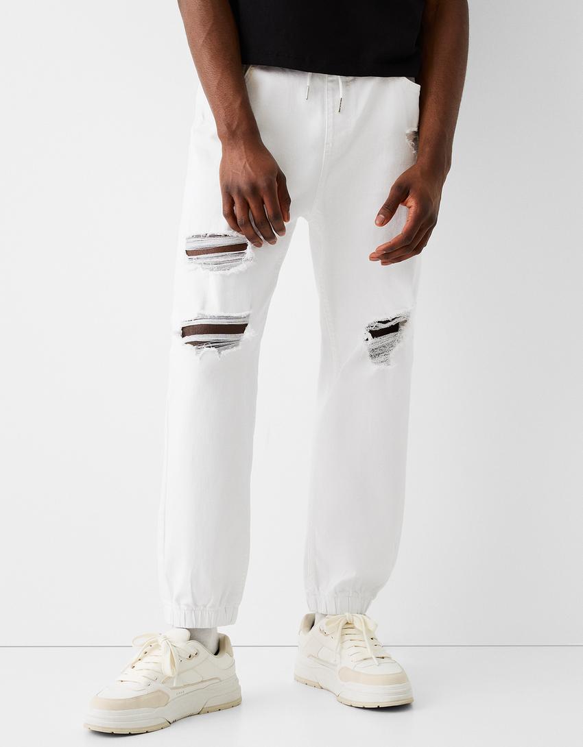 Bershka Vaqueros Blancos Campana Bershka Vaquero Blanco Campana