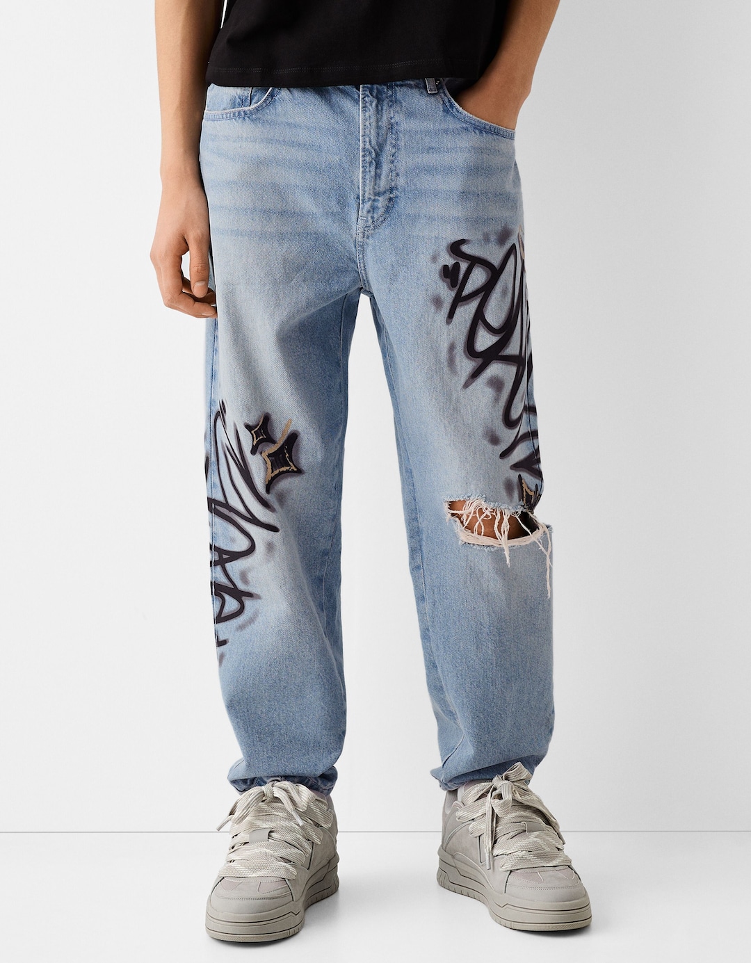 Jeans loose print