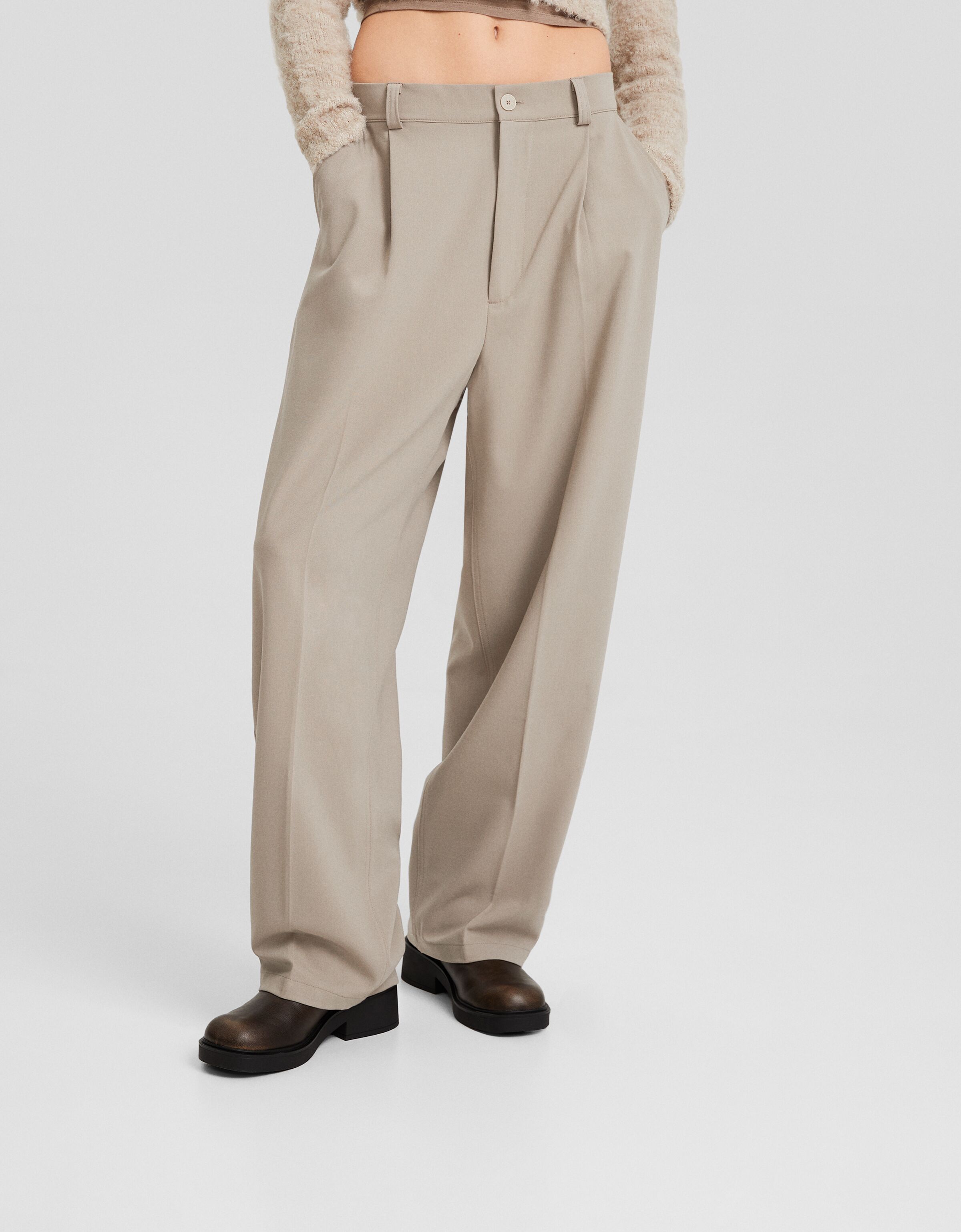 Baggy beige pants cheap