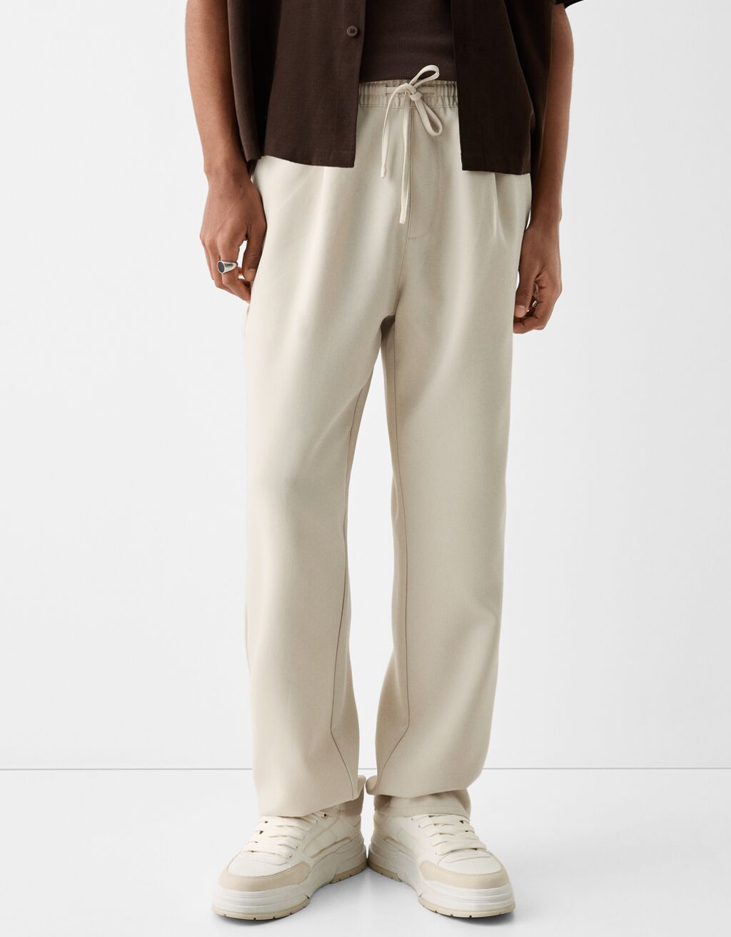 Tailored fit wide-leg joggers - Trousers - Men