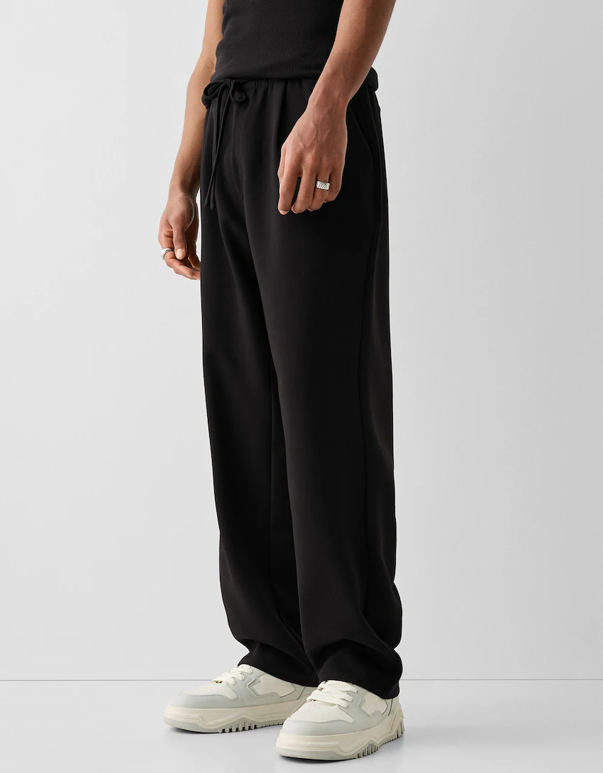 Tailored fit wide-leg joggers - Trousers - Men