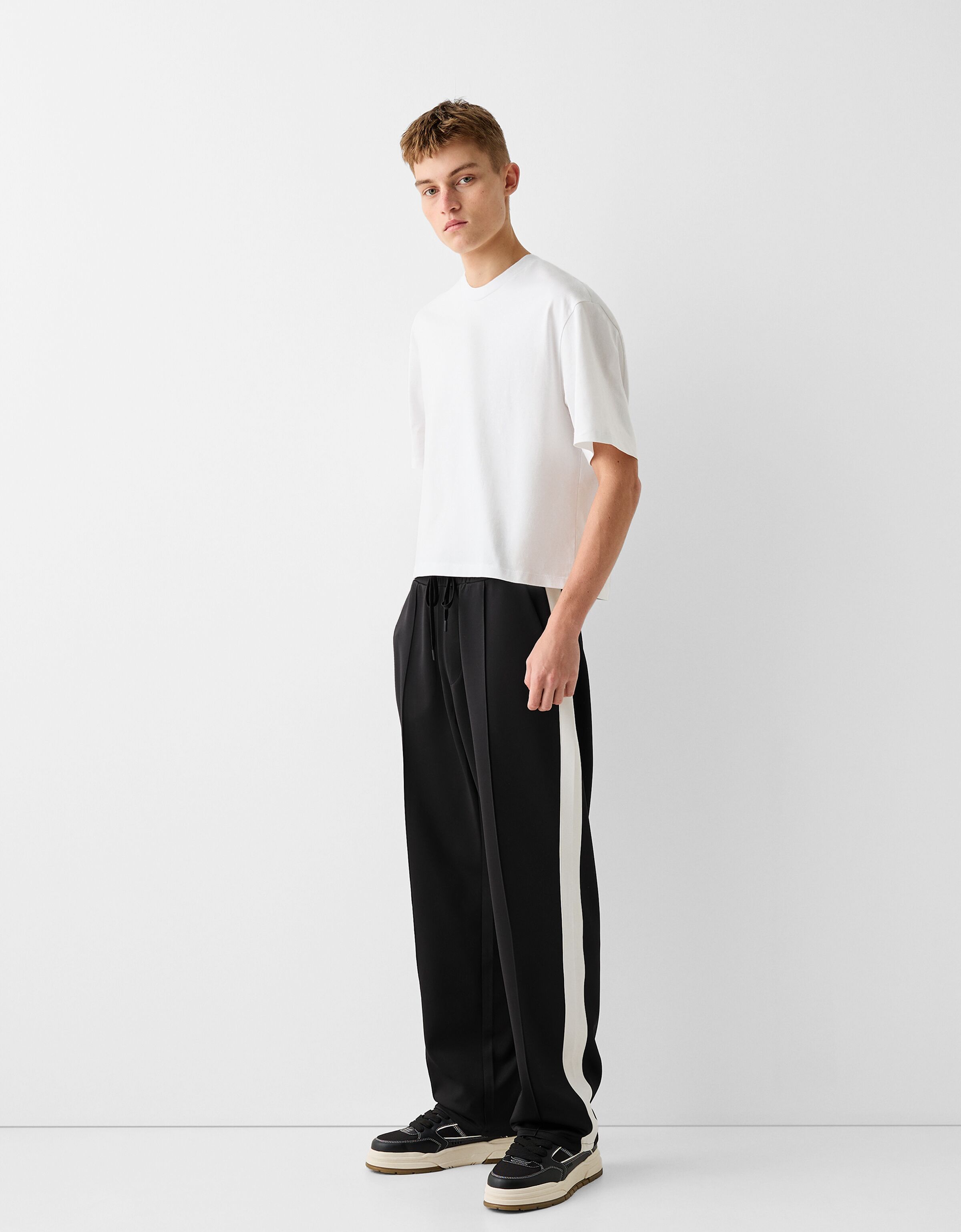 Bershka cheap striped trousers