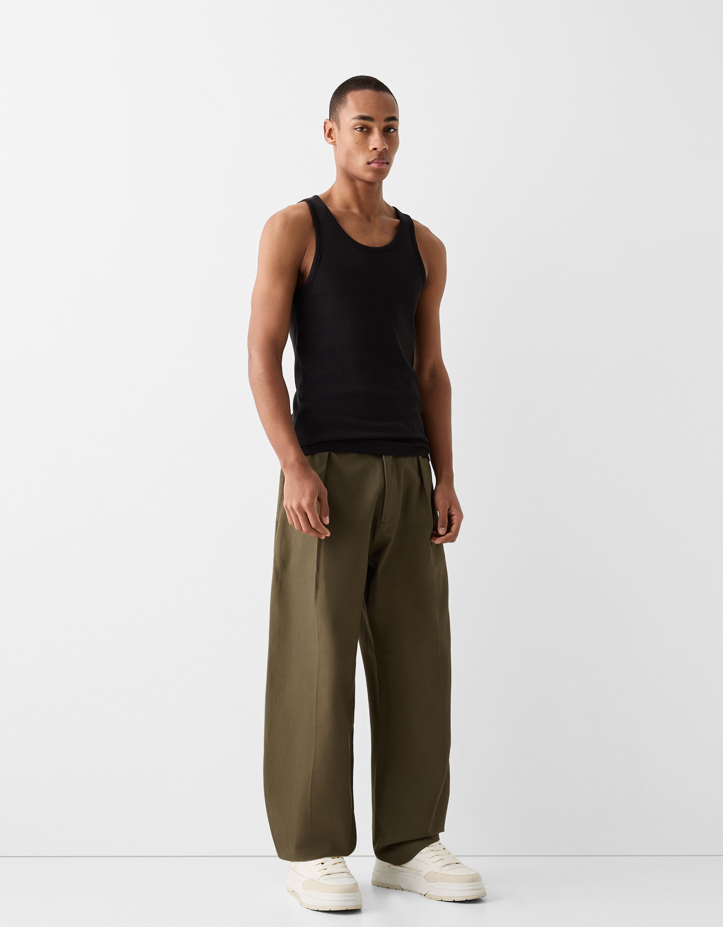 Cropped Balloon Fit Trouser | boohoo