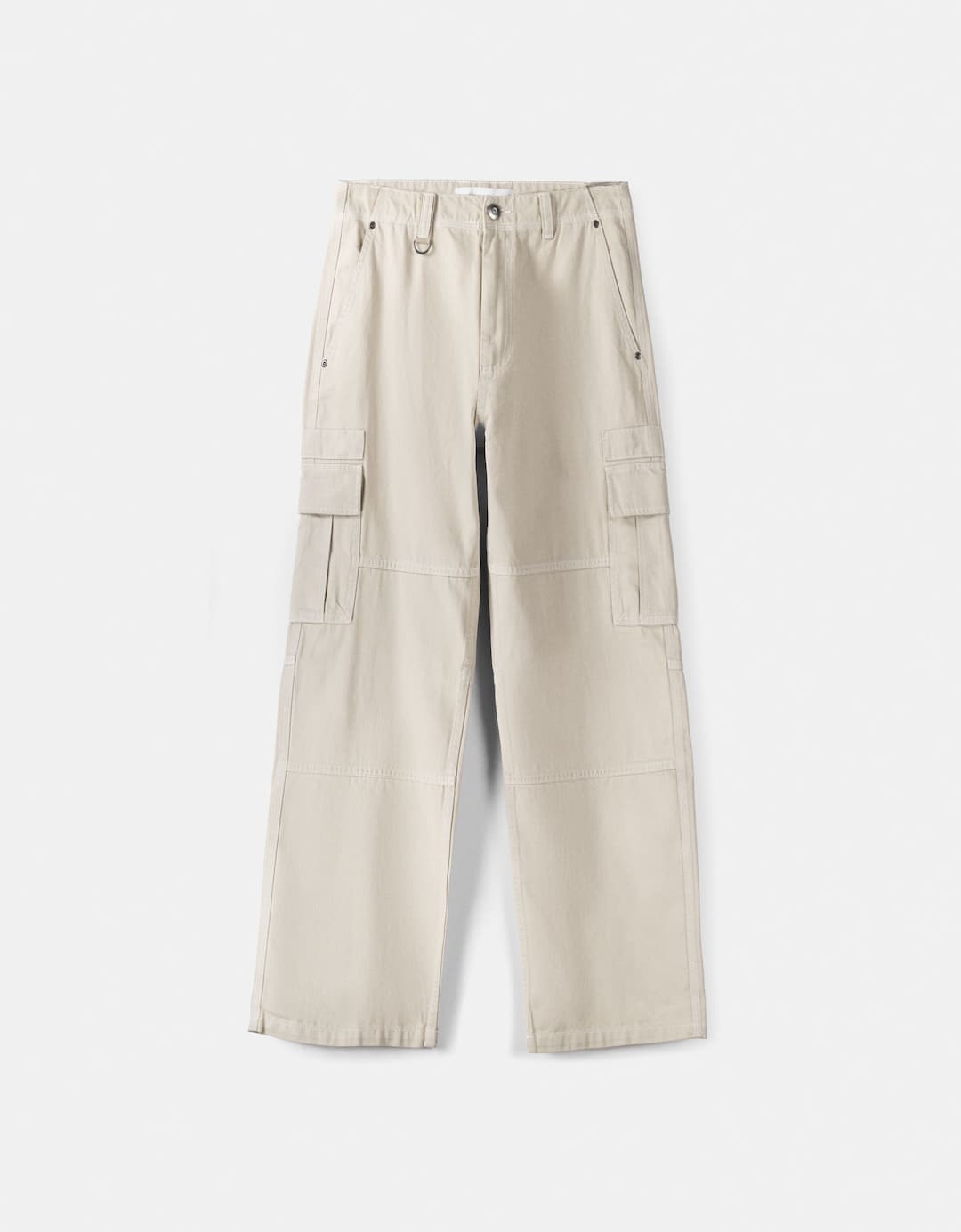 Cotton cargo trousers with contrast seams