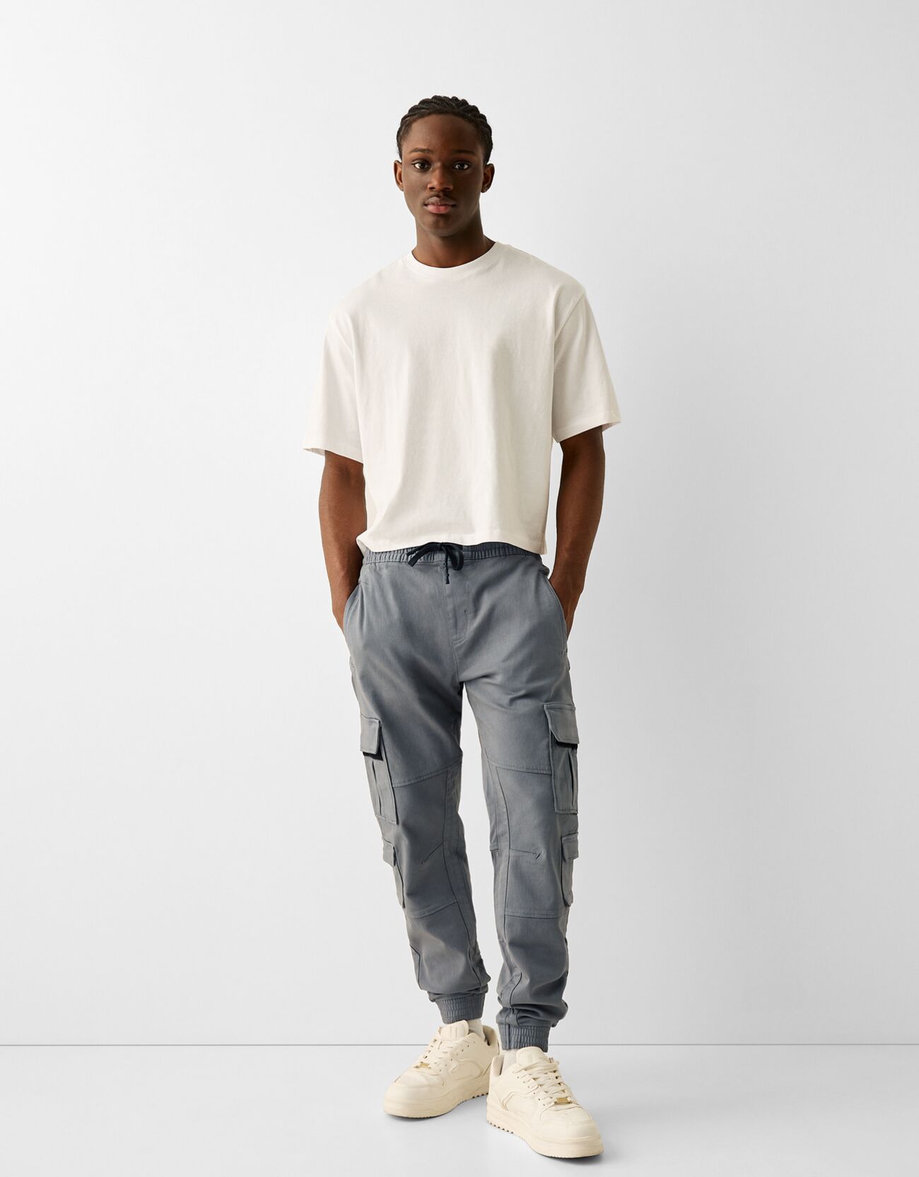 Slim cargo joggers Basics Men Bershka
