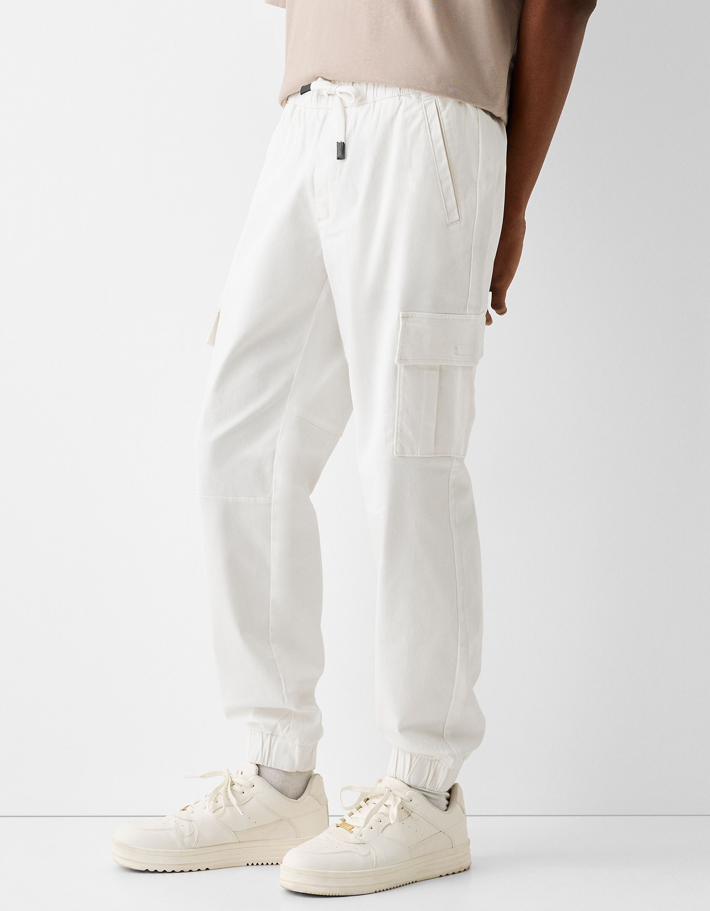 Pantalon jogger cargo coton Pantalons Homme Bershka