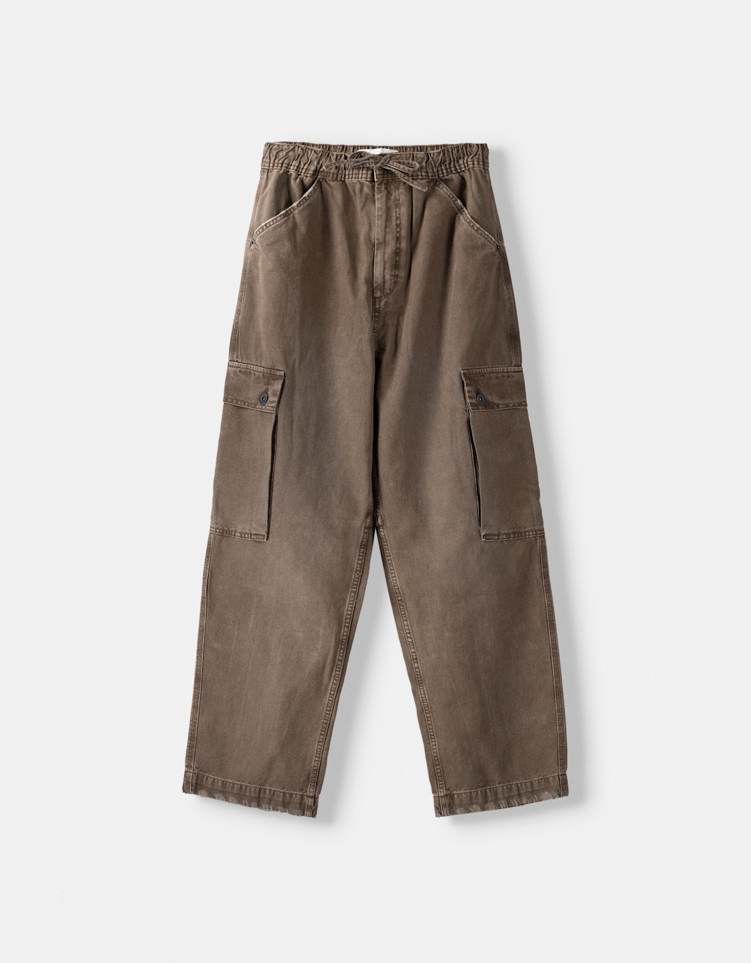 Faded-effect skater cargo trousers