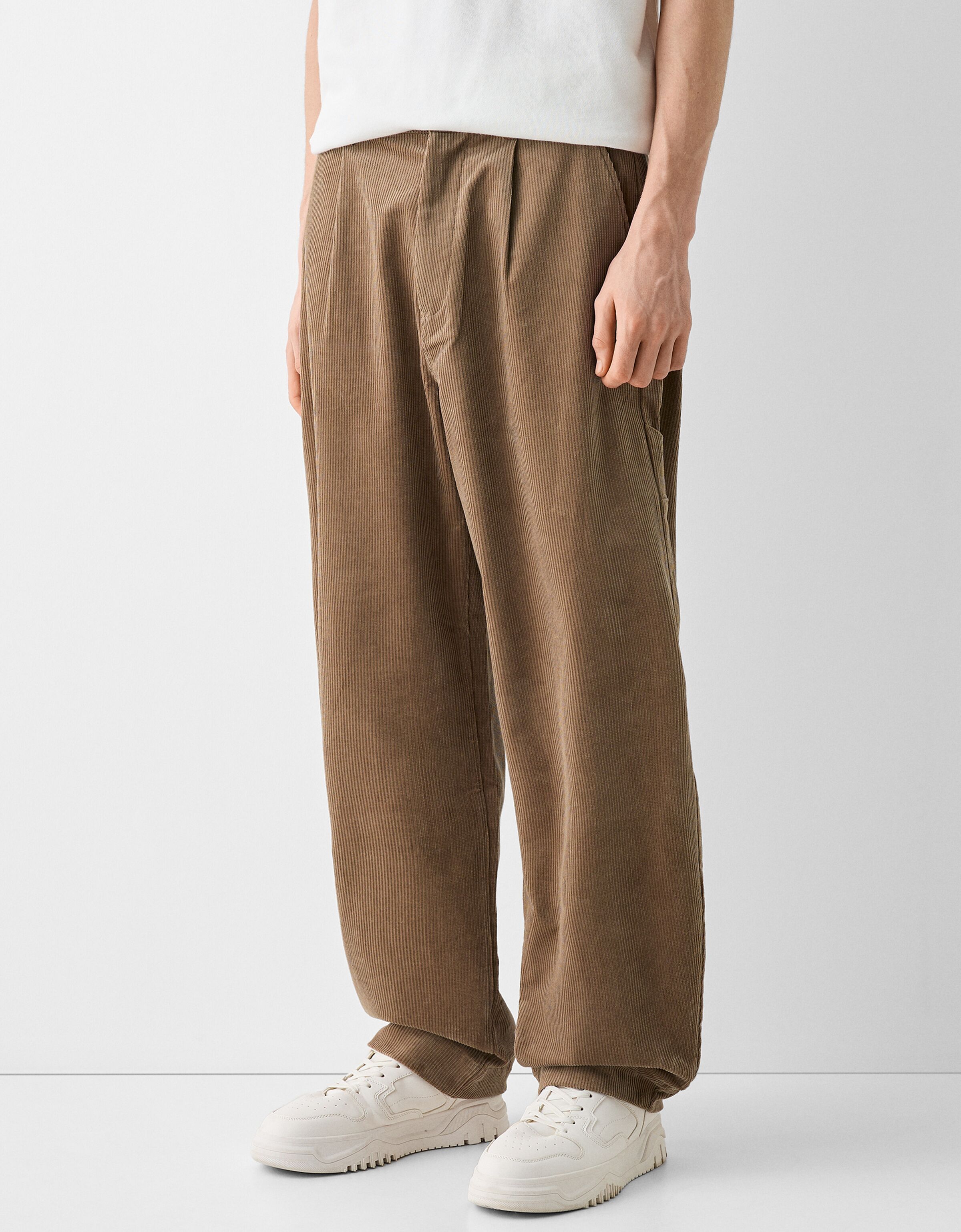 Pantaloni a sale righe bershka