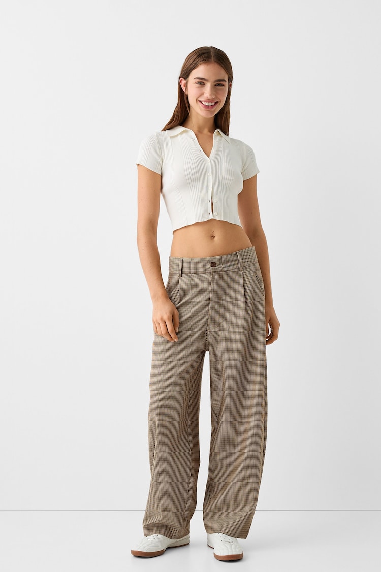 Tailored houndstooth trousers