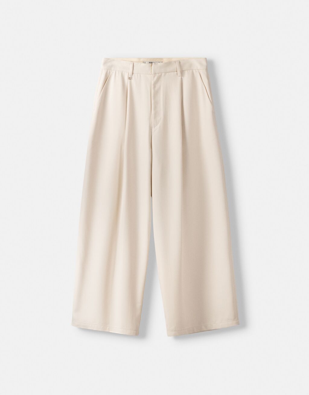 Pantalon wide pinces-Écru-4