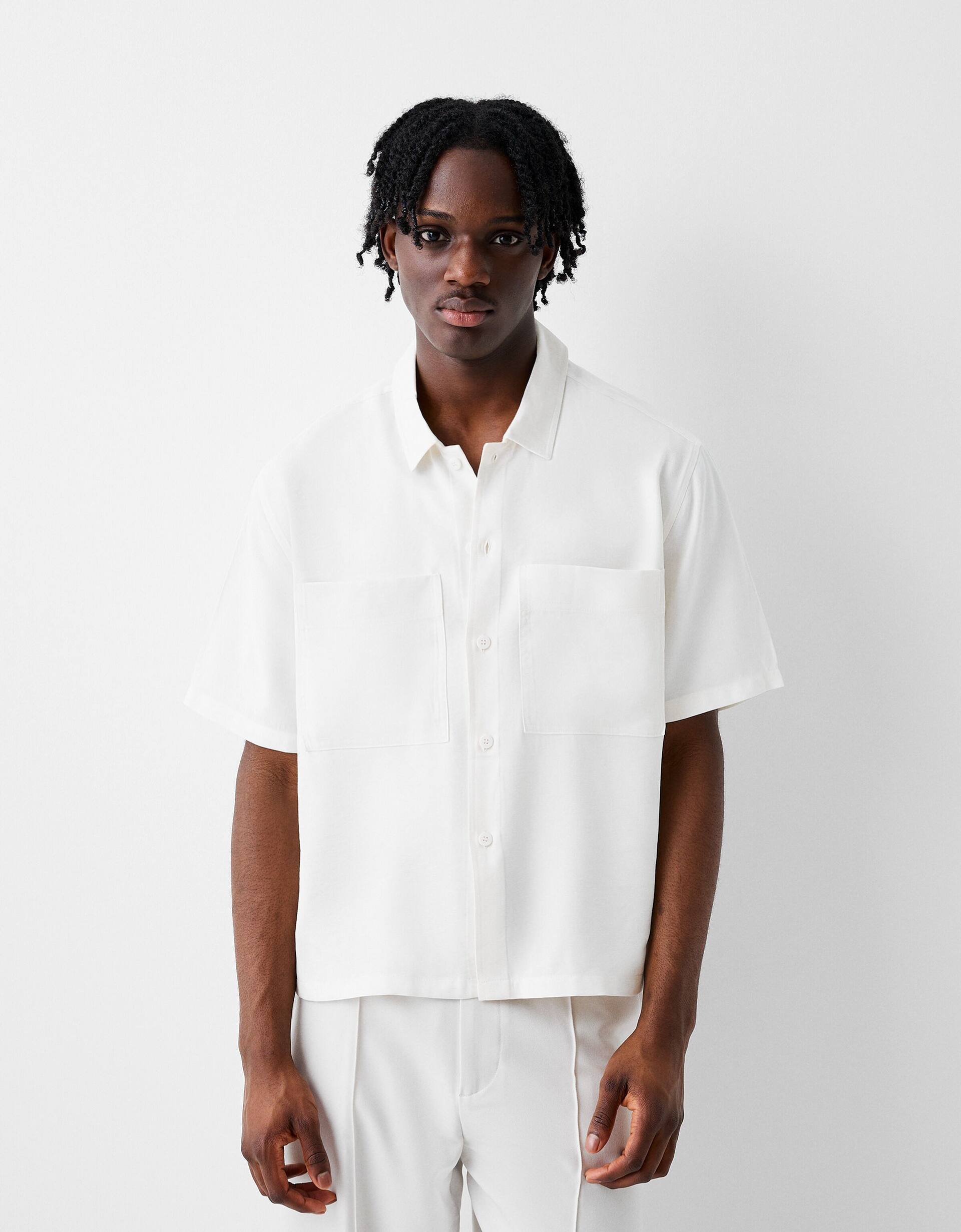 Short sleeve tailored boxy fit shirt - New - Men