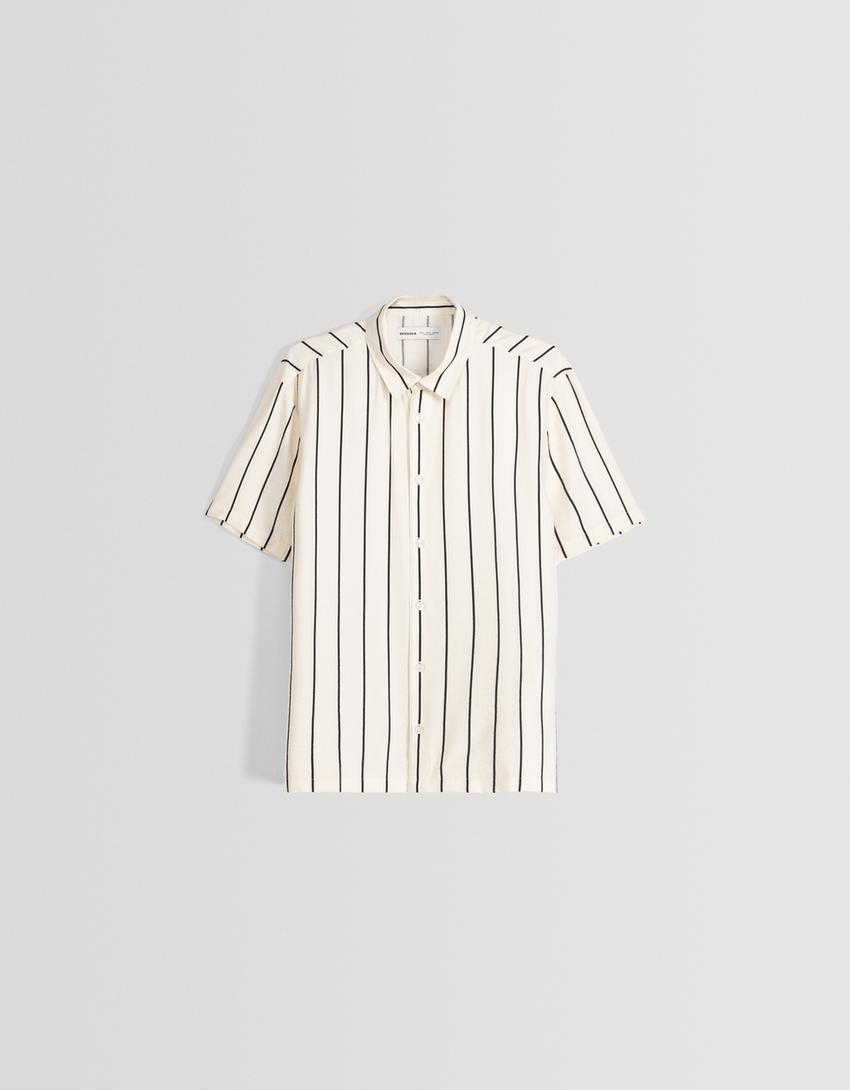 Camisa manga curta regular fit riscas-Cru-4