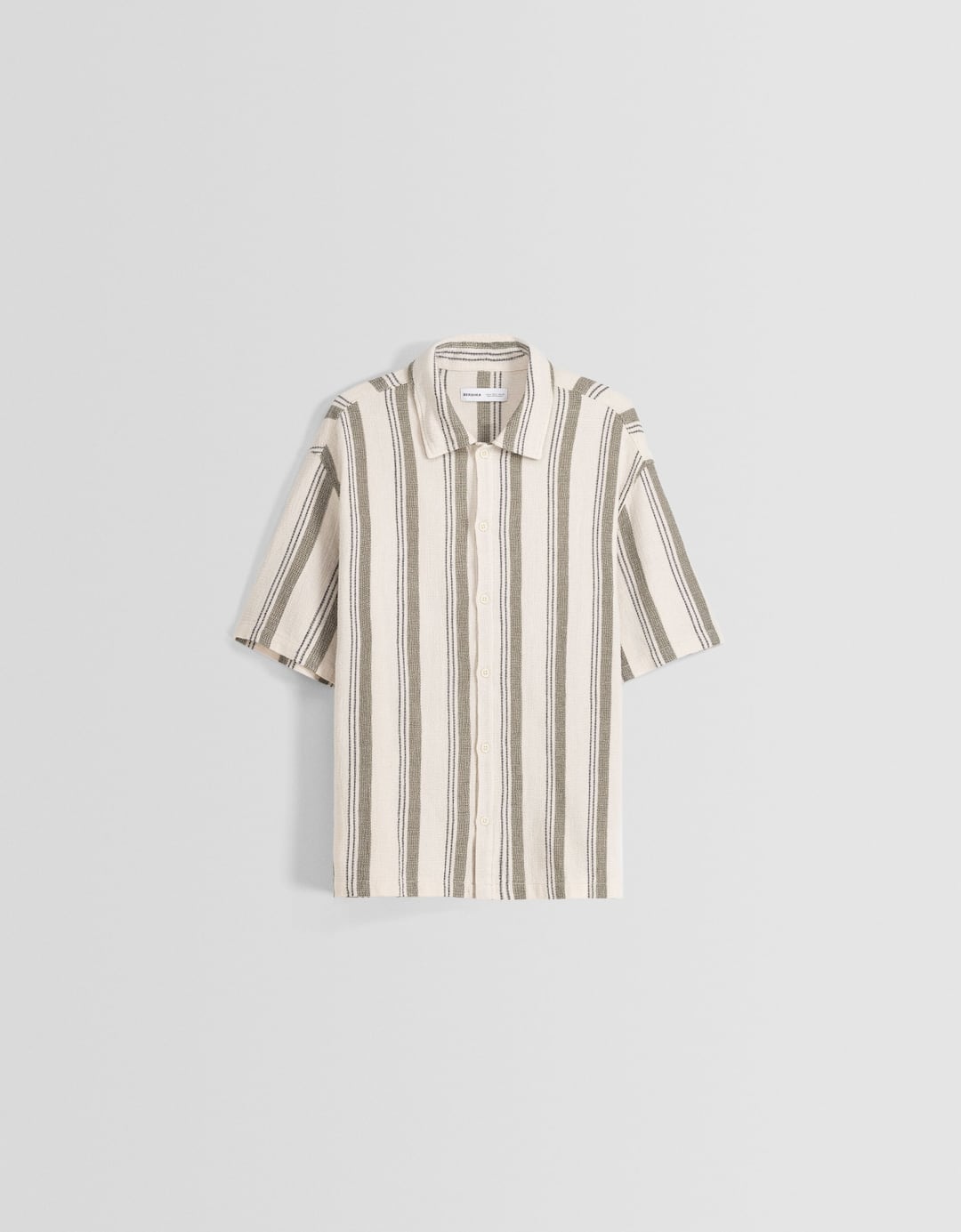 Rustic striped short sleeve shirt
