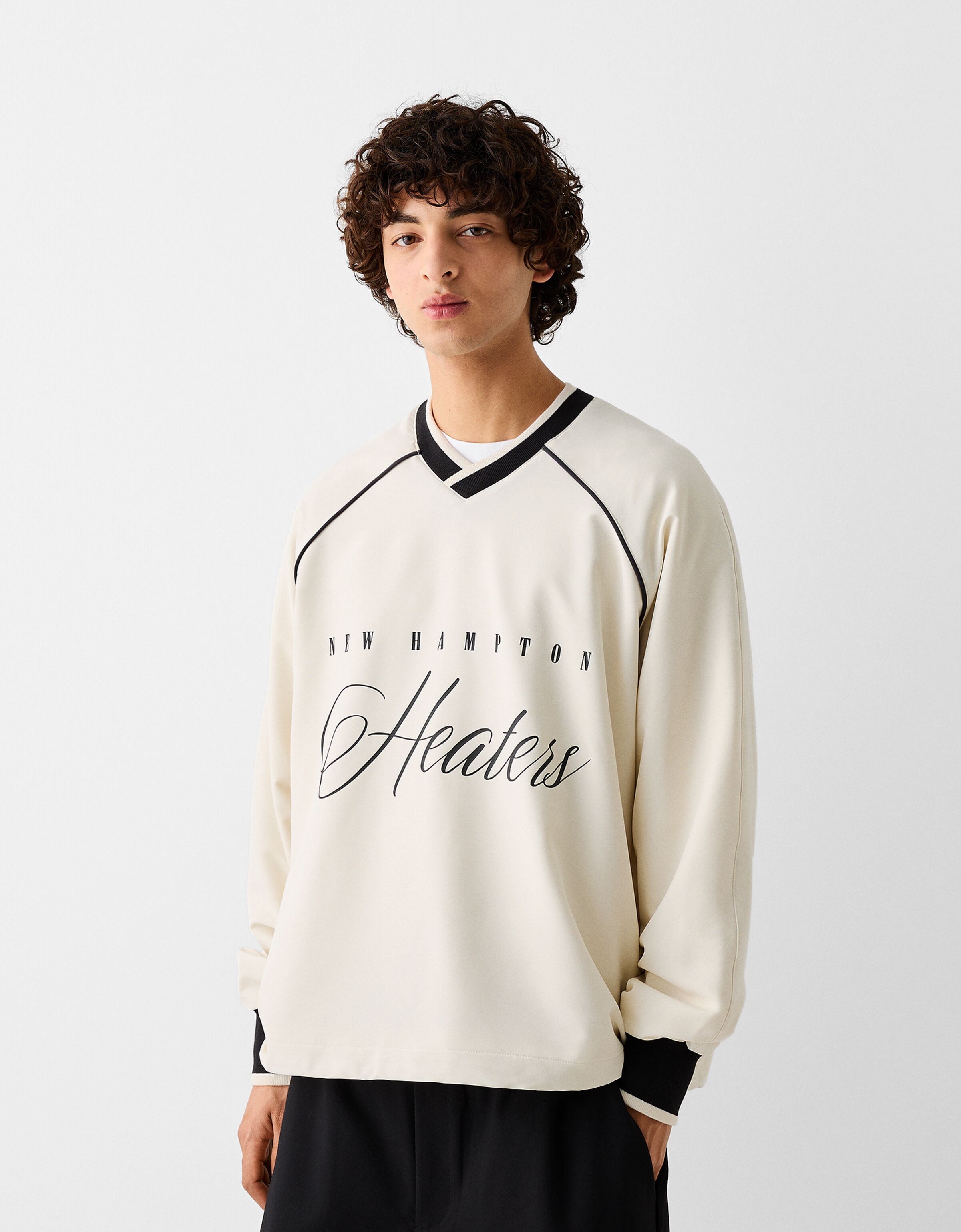 Printed sweatshirt Men Bershka