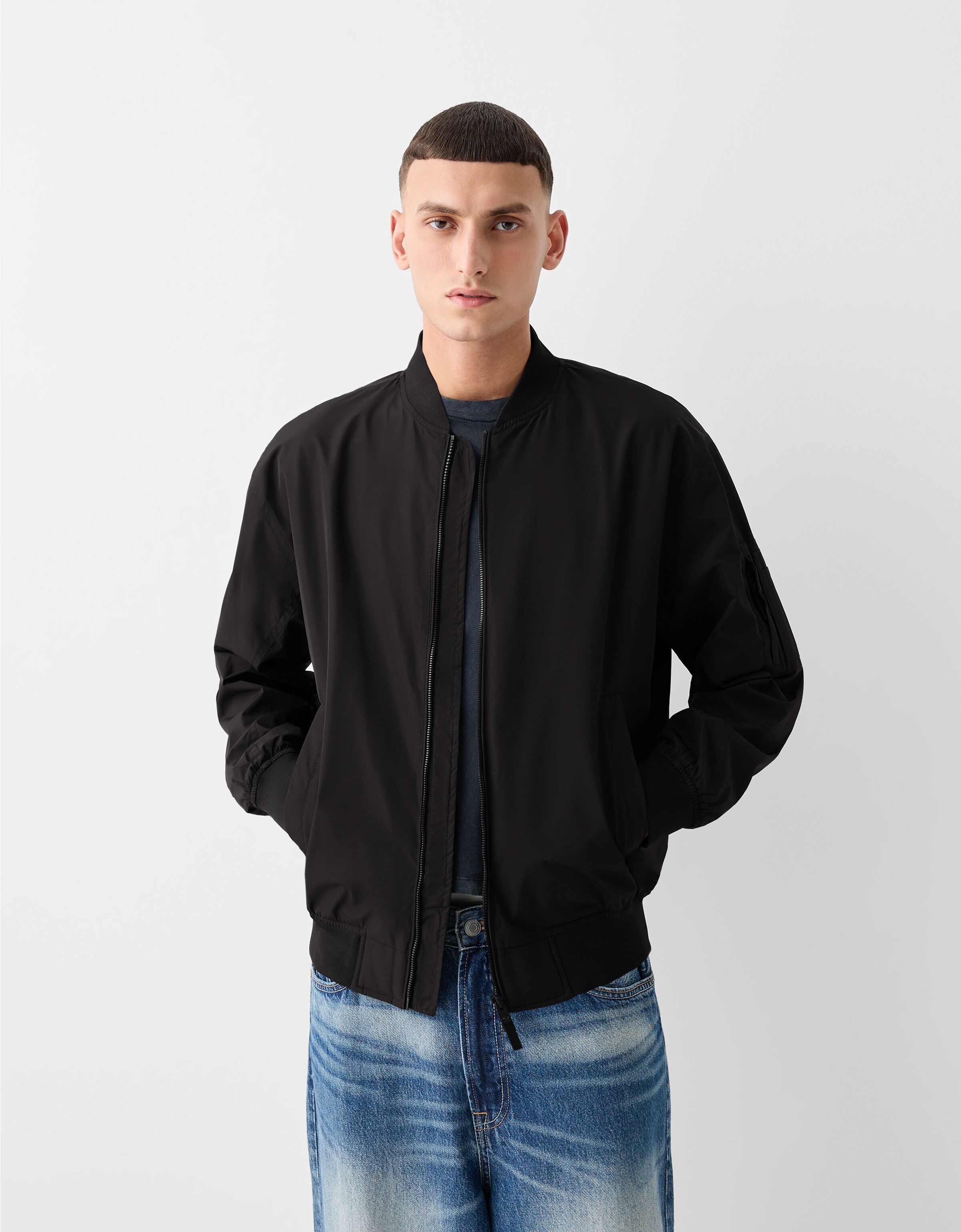 Chamarra reflejante bershka online hombre