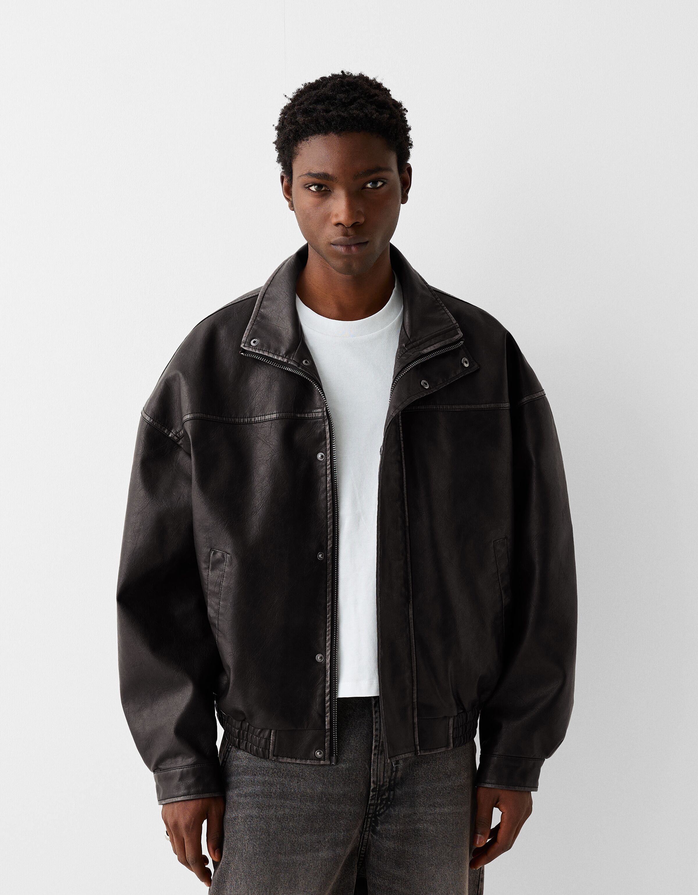 Bershka veste discount en cuir homme