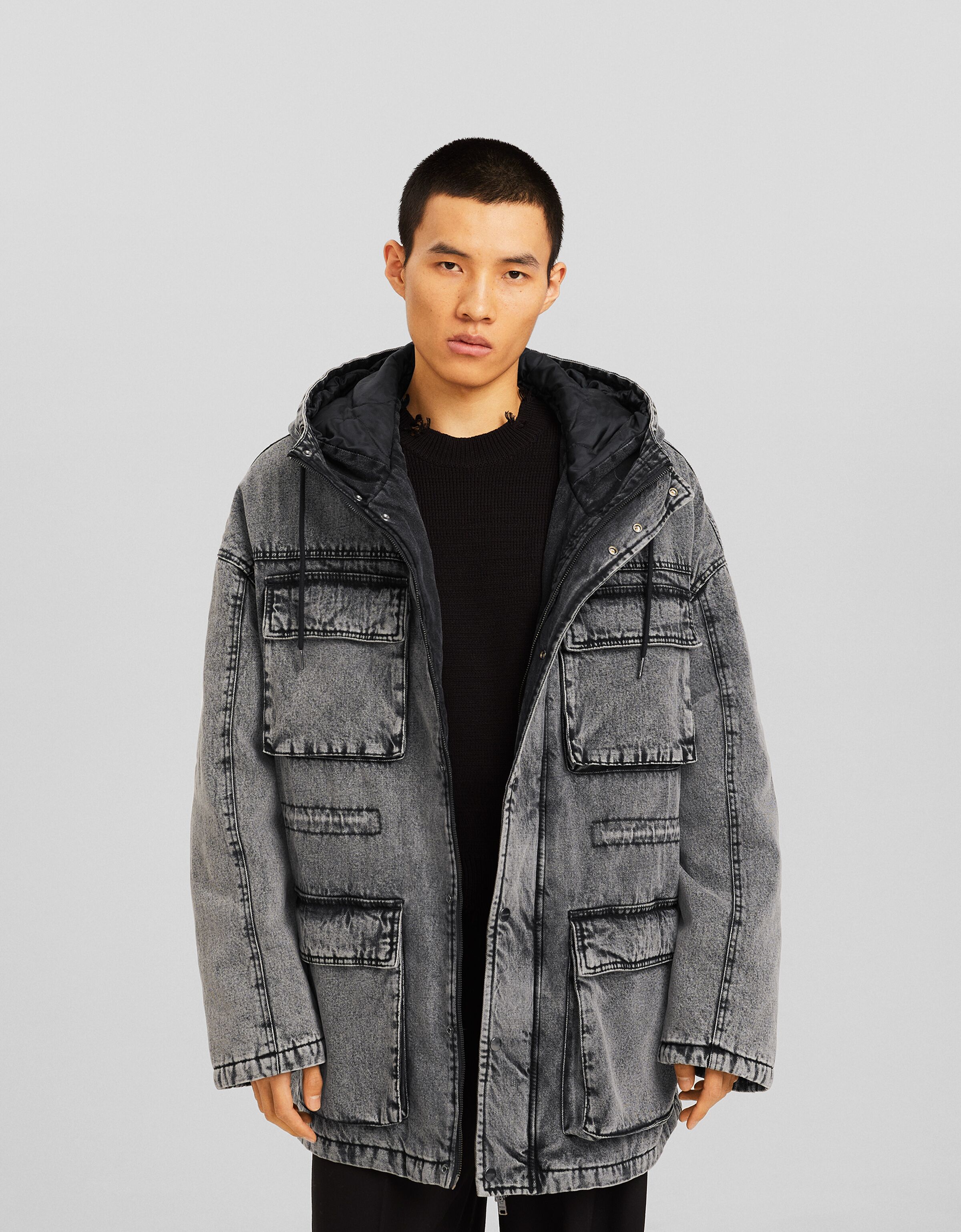 Padded parka clearance with a hood