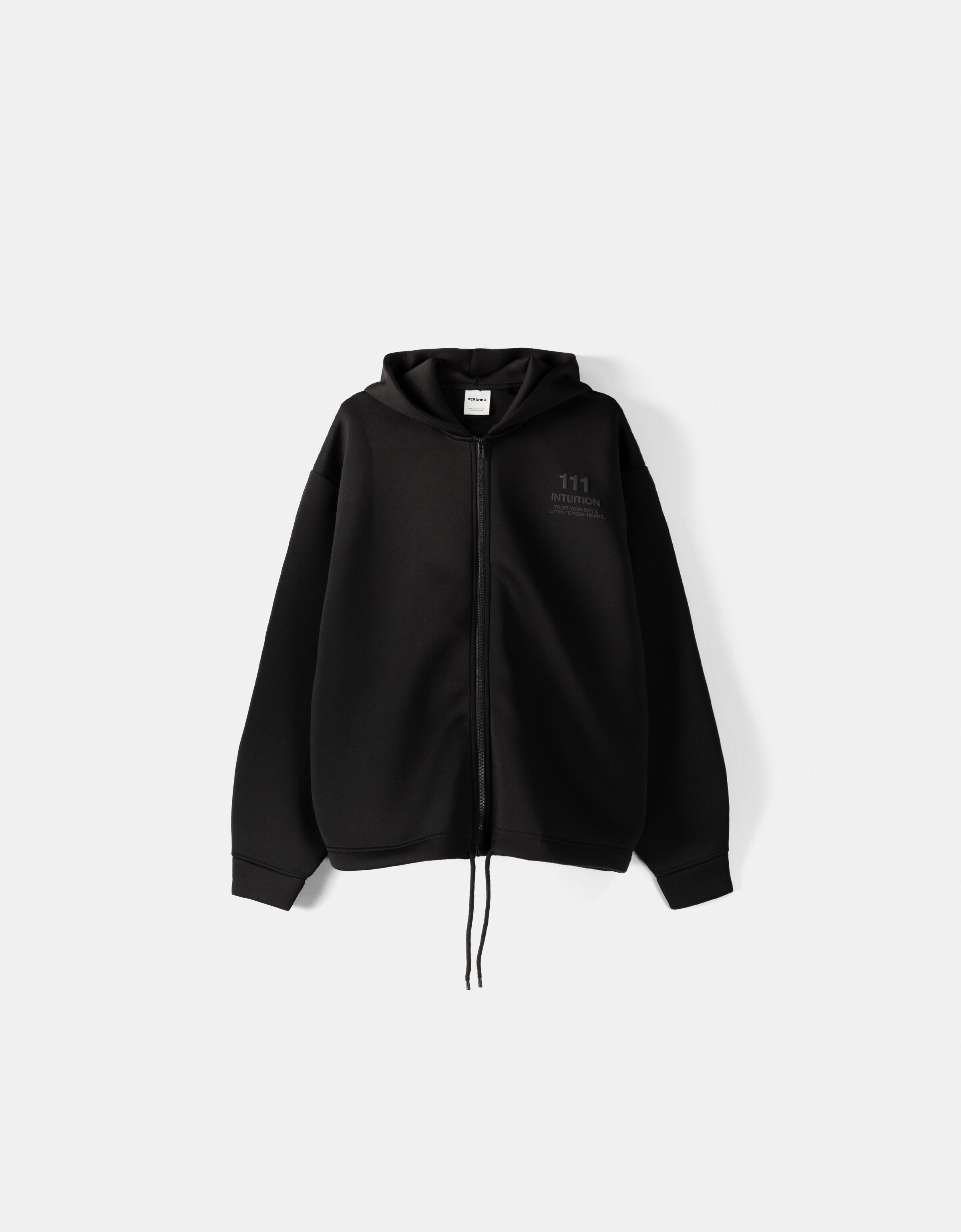 Black slogan hotsell hoodie
